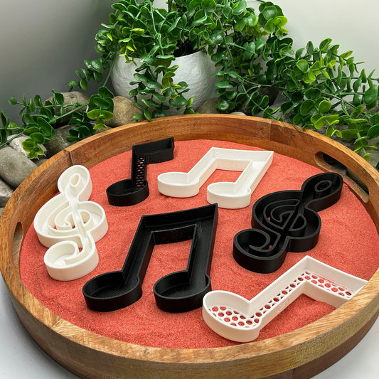 3D-printed musical notes sensory filling tray, 6-piece set for sand and rice tuff trays - view 2 of 10