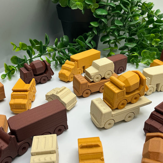 Mini Range Collection Set of 12 Mini Transport Vehicles 3D Printed Construction - Alternative View