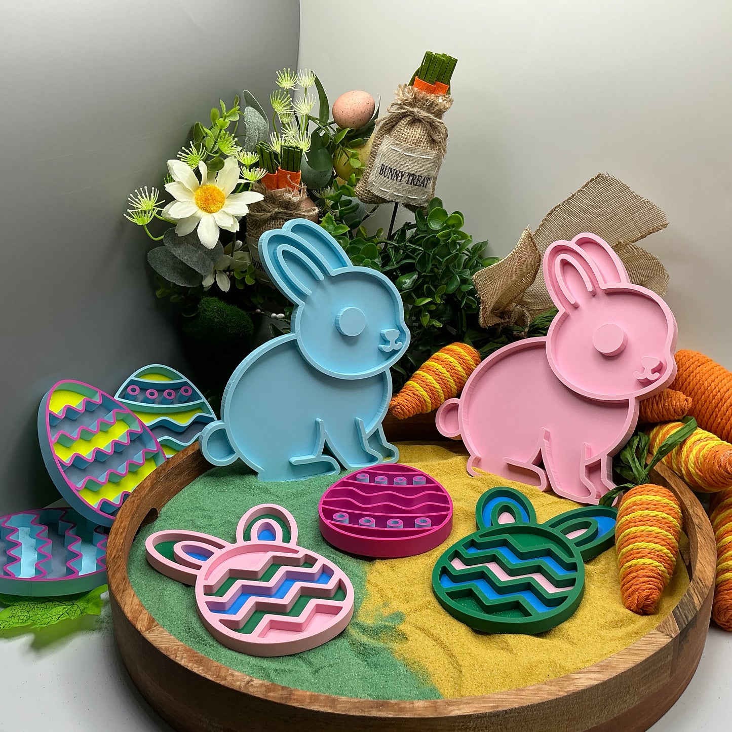 New Easter Bunny Sensory Trays - Eco-Friendly 3D Printed Montessori Activity