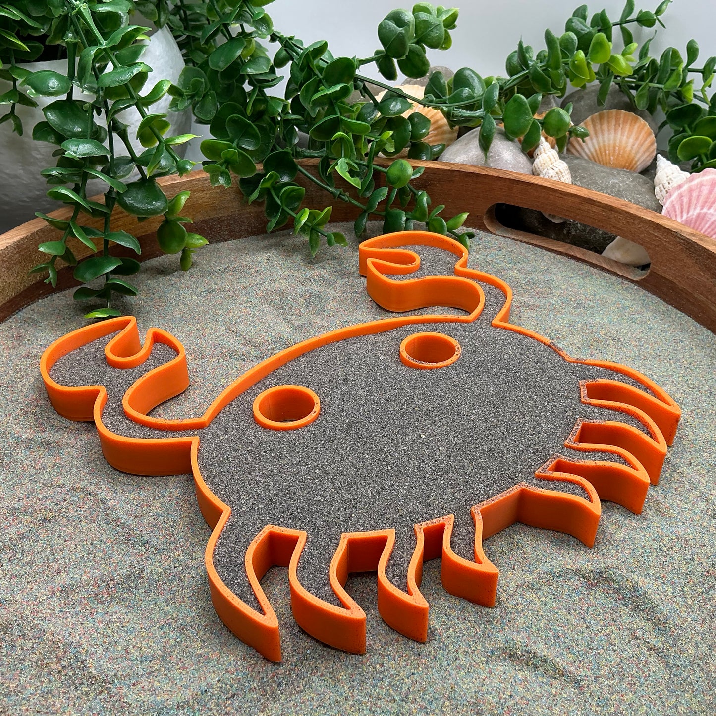 Large Crab Sensory Filling Tray - Eco-Friendly 3D Printed for Sand, Rice & Oats