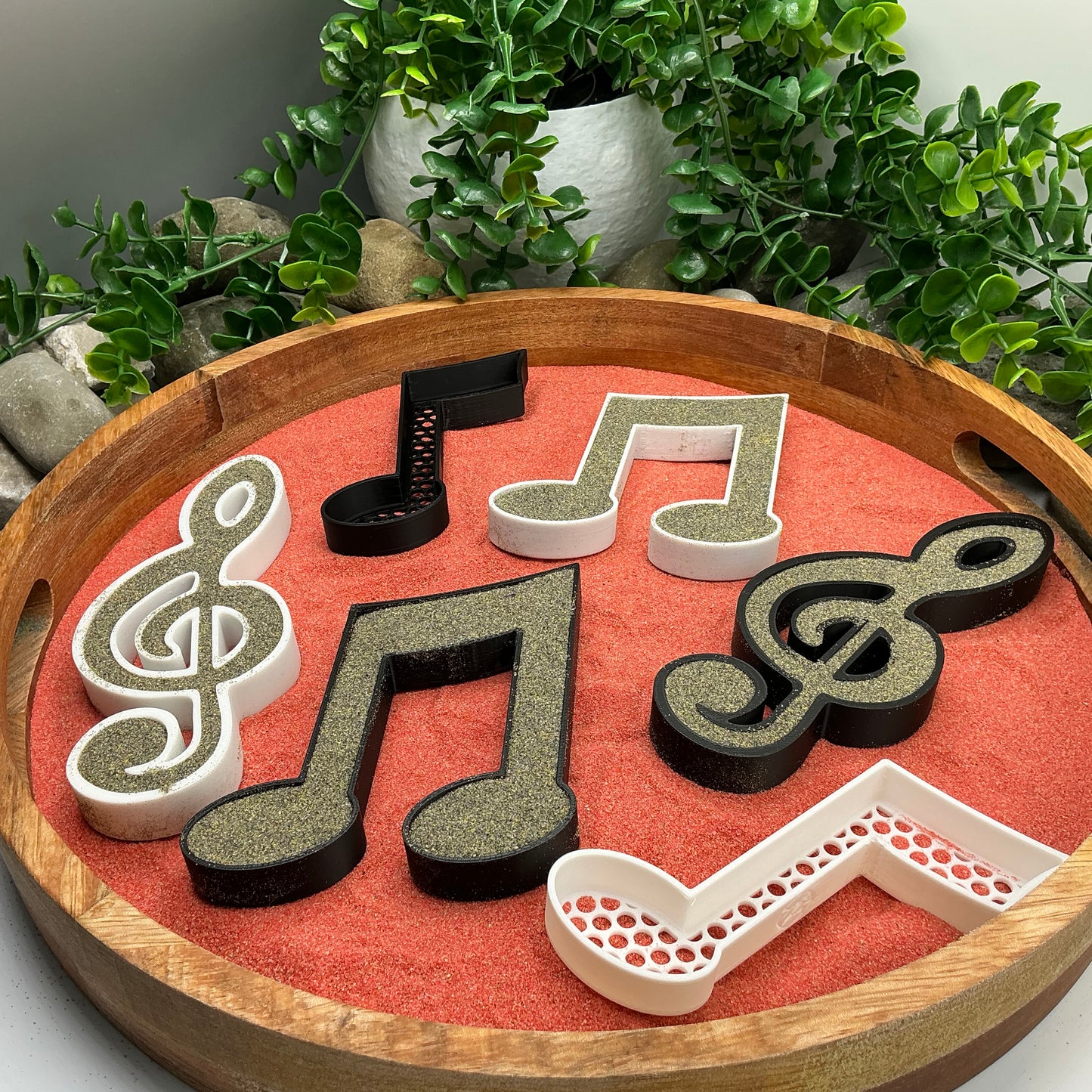 3D-printed musical notes sensory filling tray, 6-piece set for sand and rice tuff trays - view 10 of 10