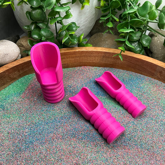 3D-printed children's sand play scoop set - 3 piece with small, medium and large scoops, choose from six colours - view 2 of 8