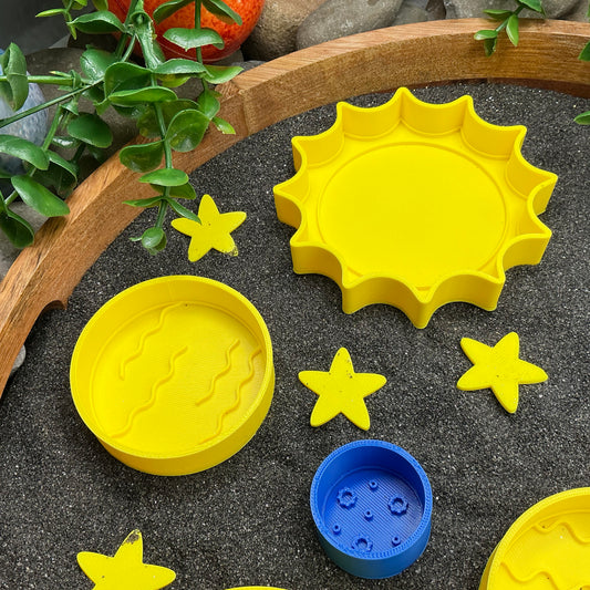 3D-printed sun and solar system sensory fill shape set - 9 piece with sun and 8 planets - view 2 of 14