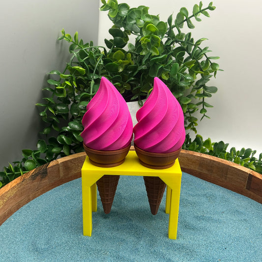 Ice Cream Scoops & Cones Twist Action Role Play Kitchen Food - alternative view