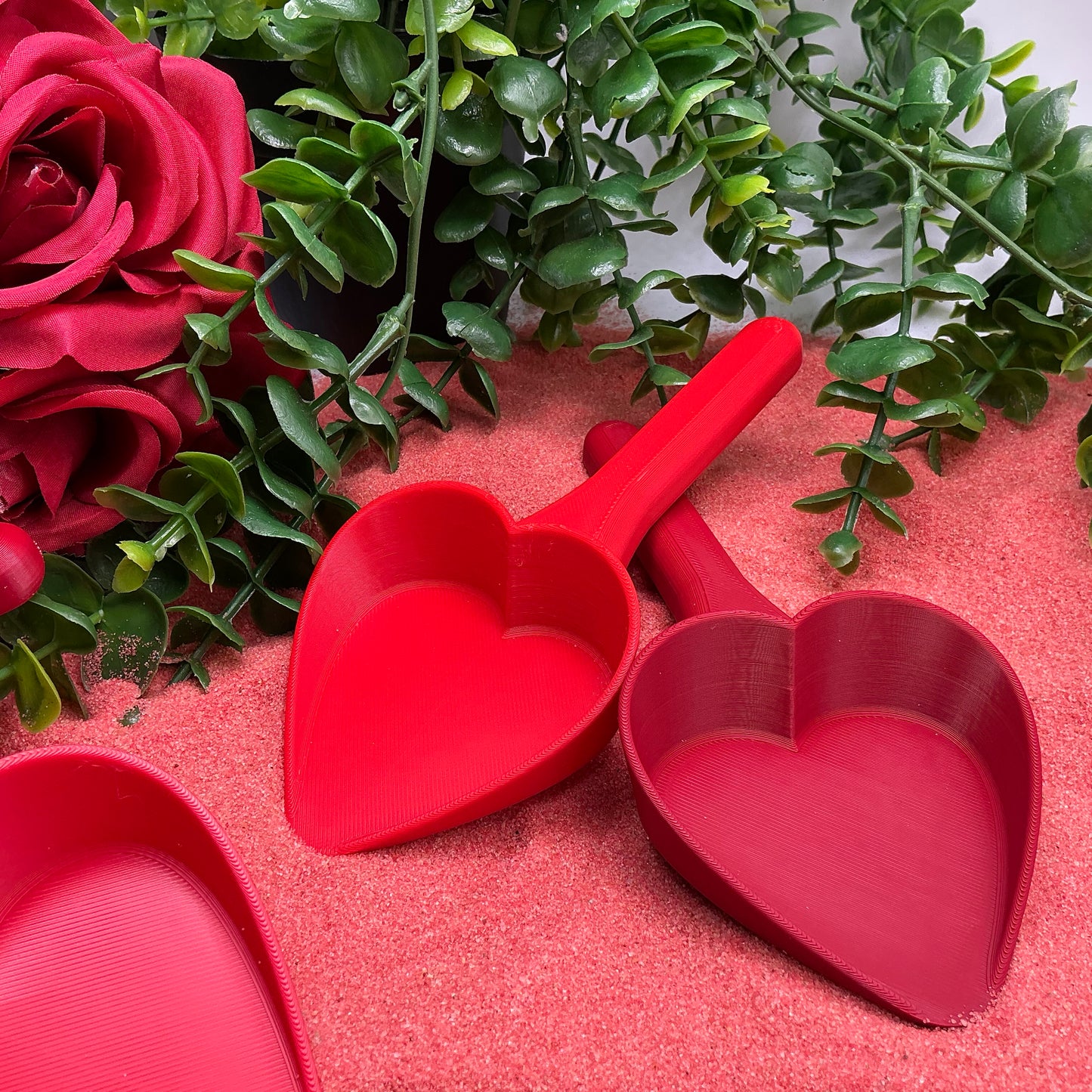 Valentine's Day Cupcake Sensory Trays & Heart Scoops Eco Friendly Montessori Toy - View 11