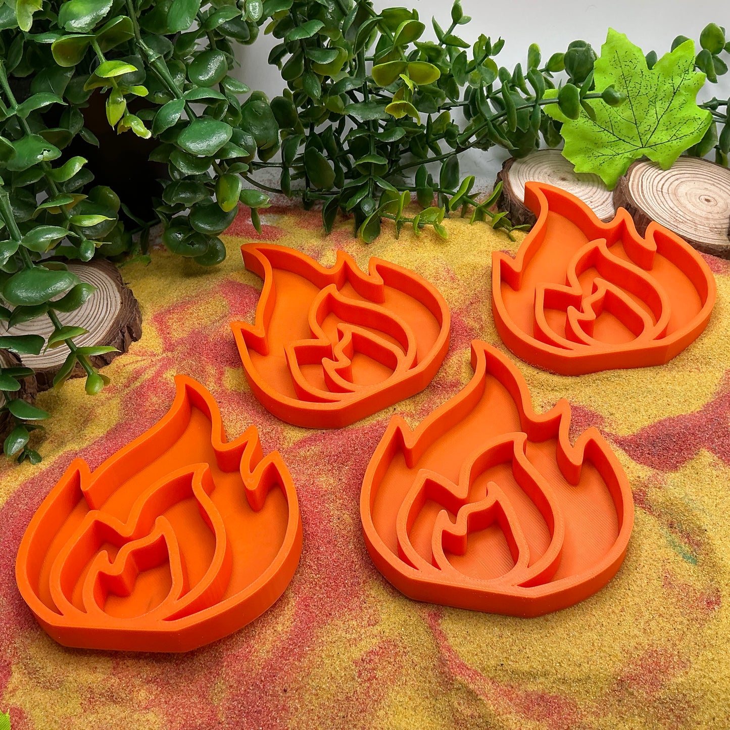 Flames Filling Tray's Montessori Sensory Bin Tools Eco-Friendly 3D Printed Fire - View 8