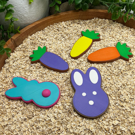 pretend food play kitchen role play 5 piece set rabbit & carrots cookies