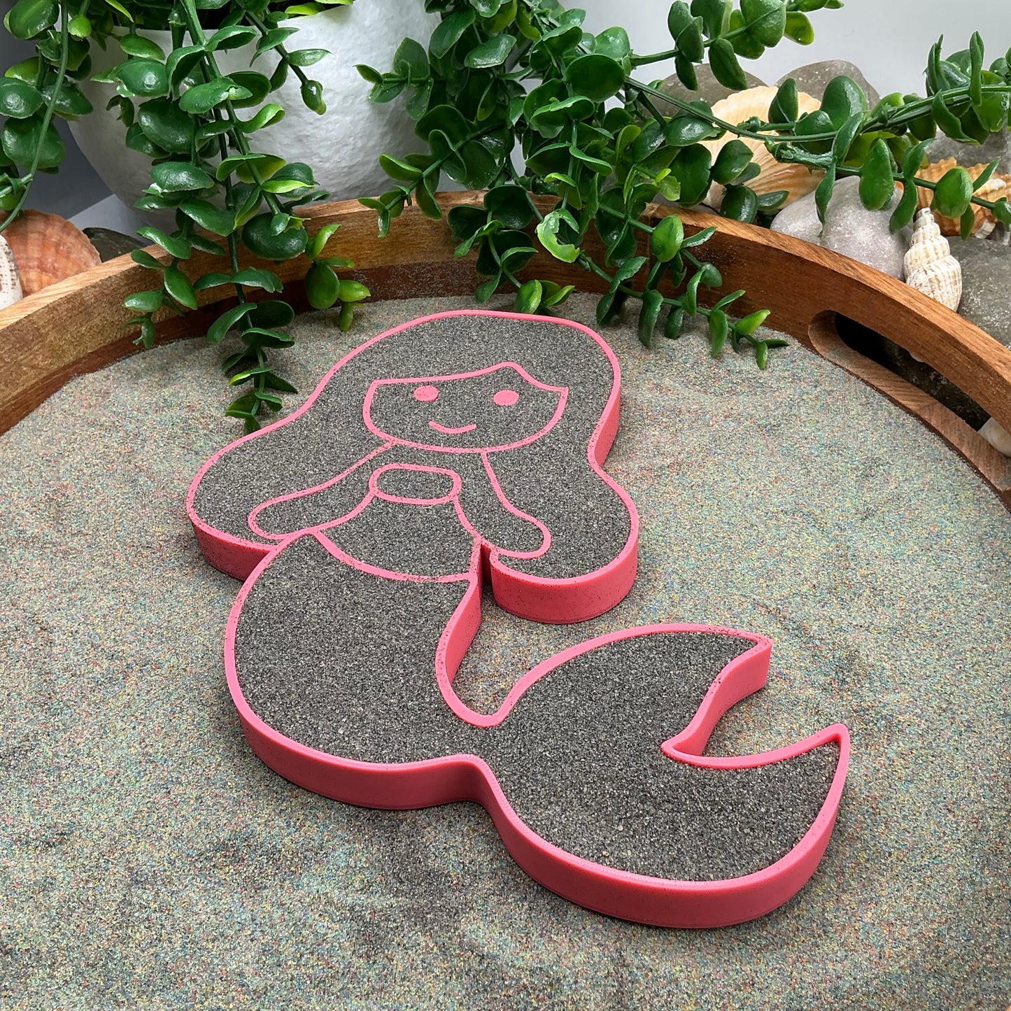 Large Mermaid Sensory Filling Tray - Eco-Friendly 3D Printed for Sand, Rice & Oats