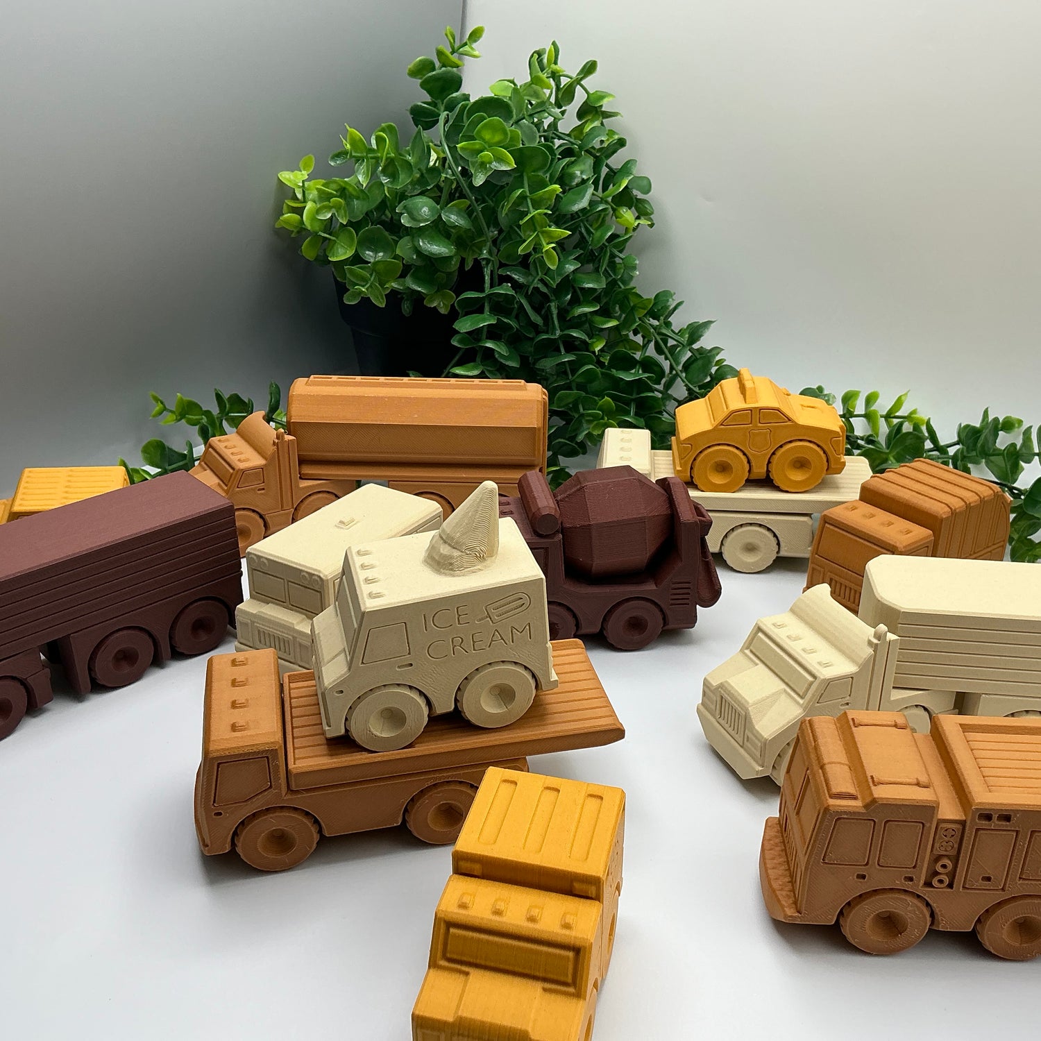 Wood Effect Transport Vehicles Collection