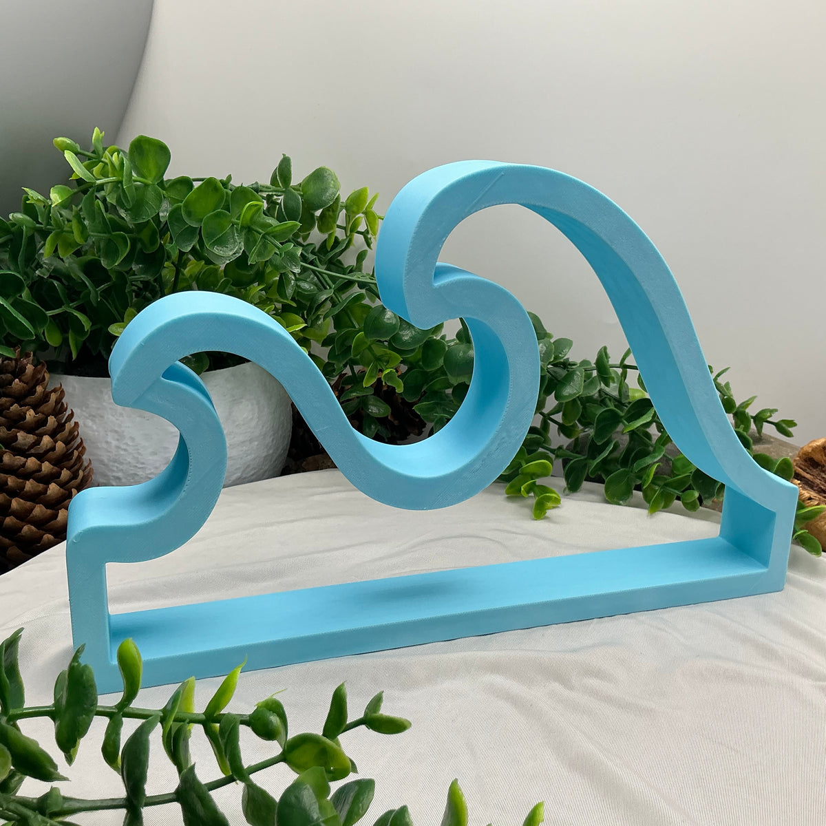 Dolphin & wave table top mini shelves display shelf, two piece set