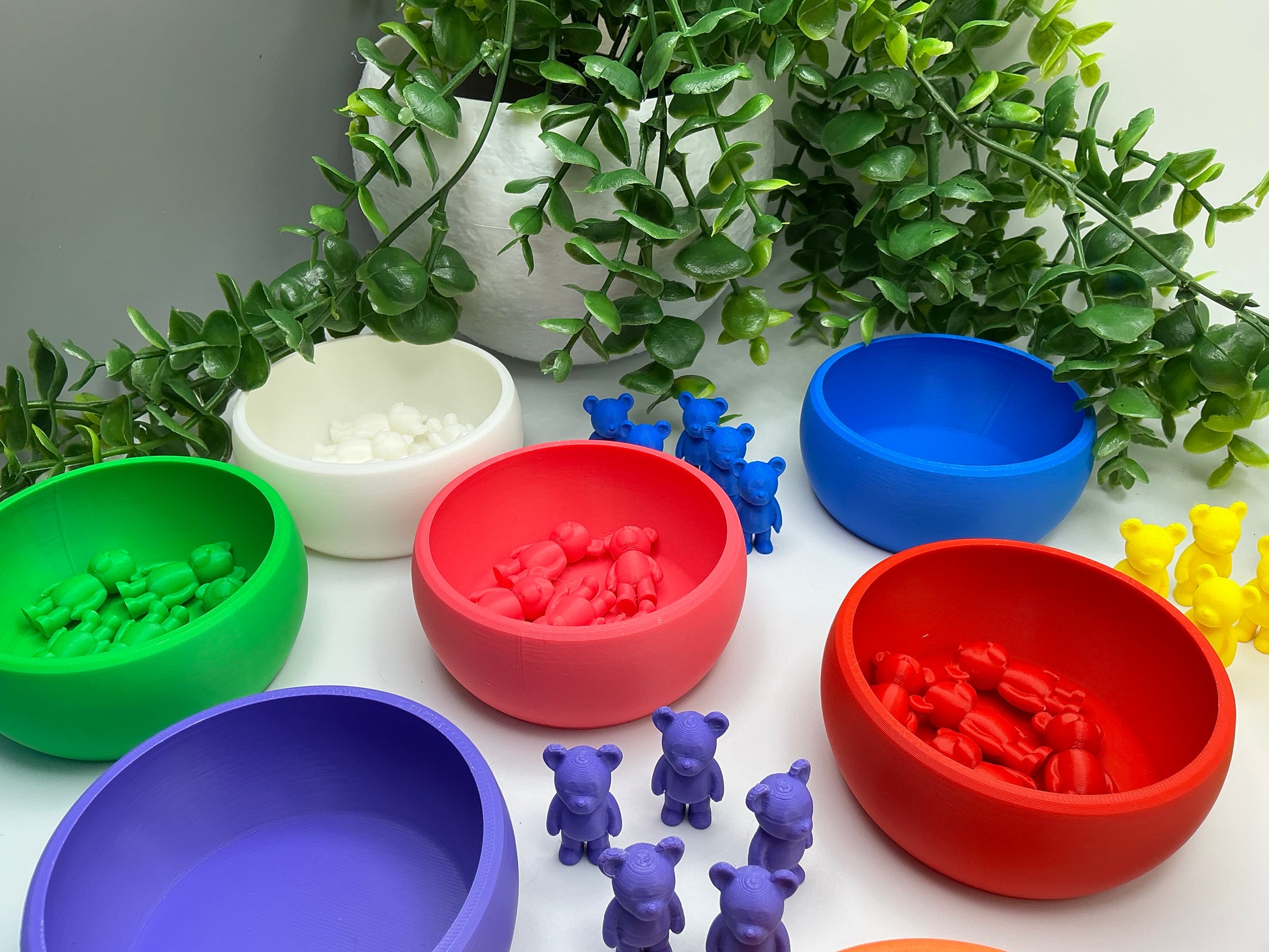 Counting Teddy Bear with Bowl - in use