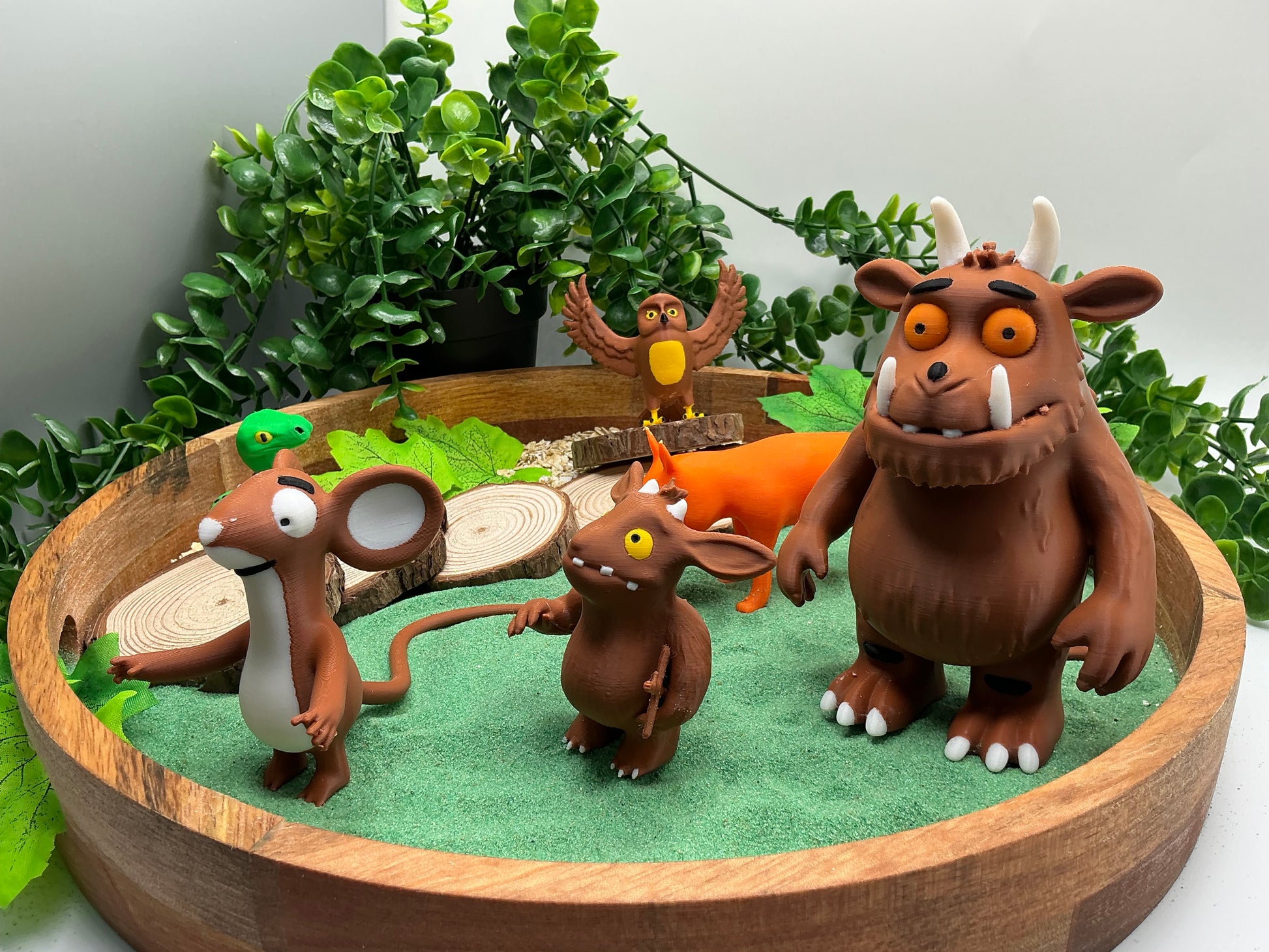 Story Book Character Set 3D Printed Forest Animals &amp; Monster Figures Story S - Detail Shot