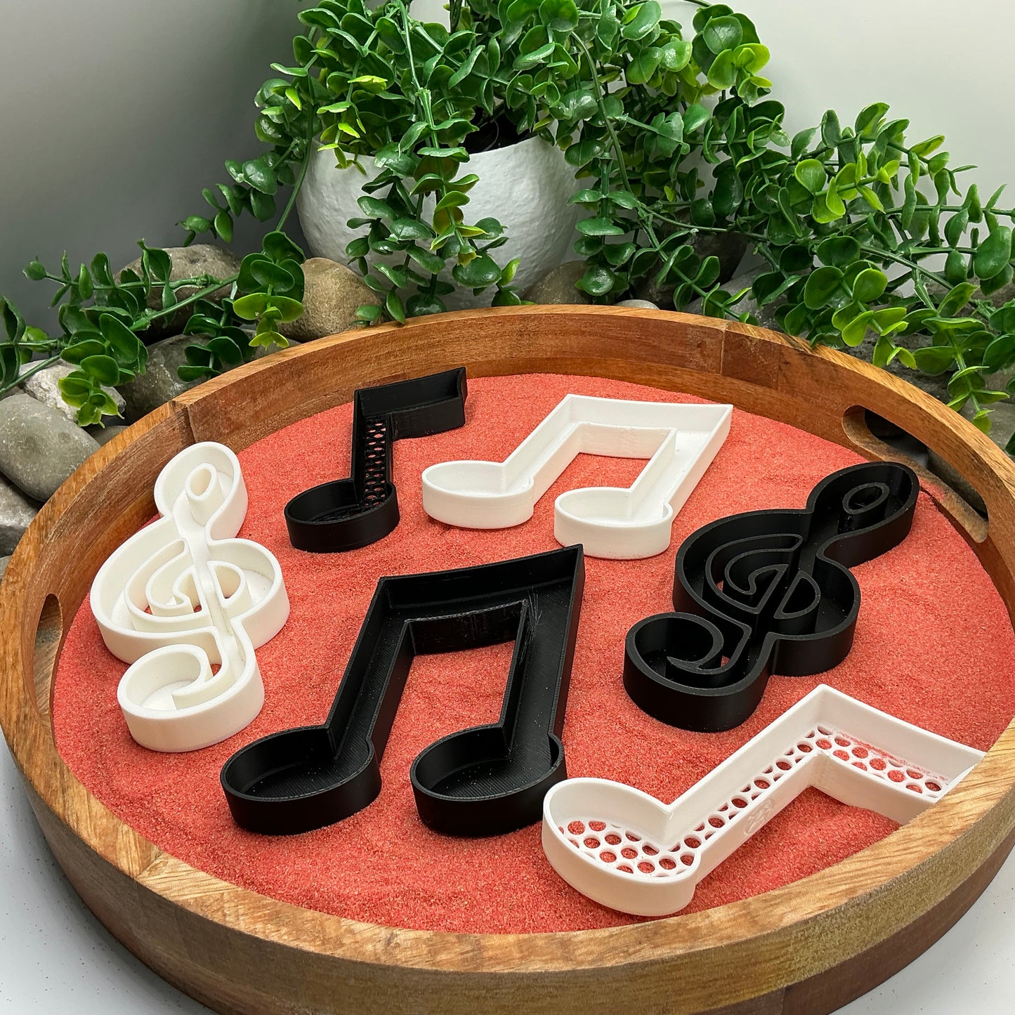 3D-printed musical notes sensory filling tray, 6-piece set for sand and rice tuff trays - view 2 of 10