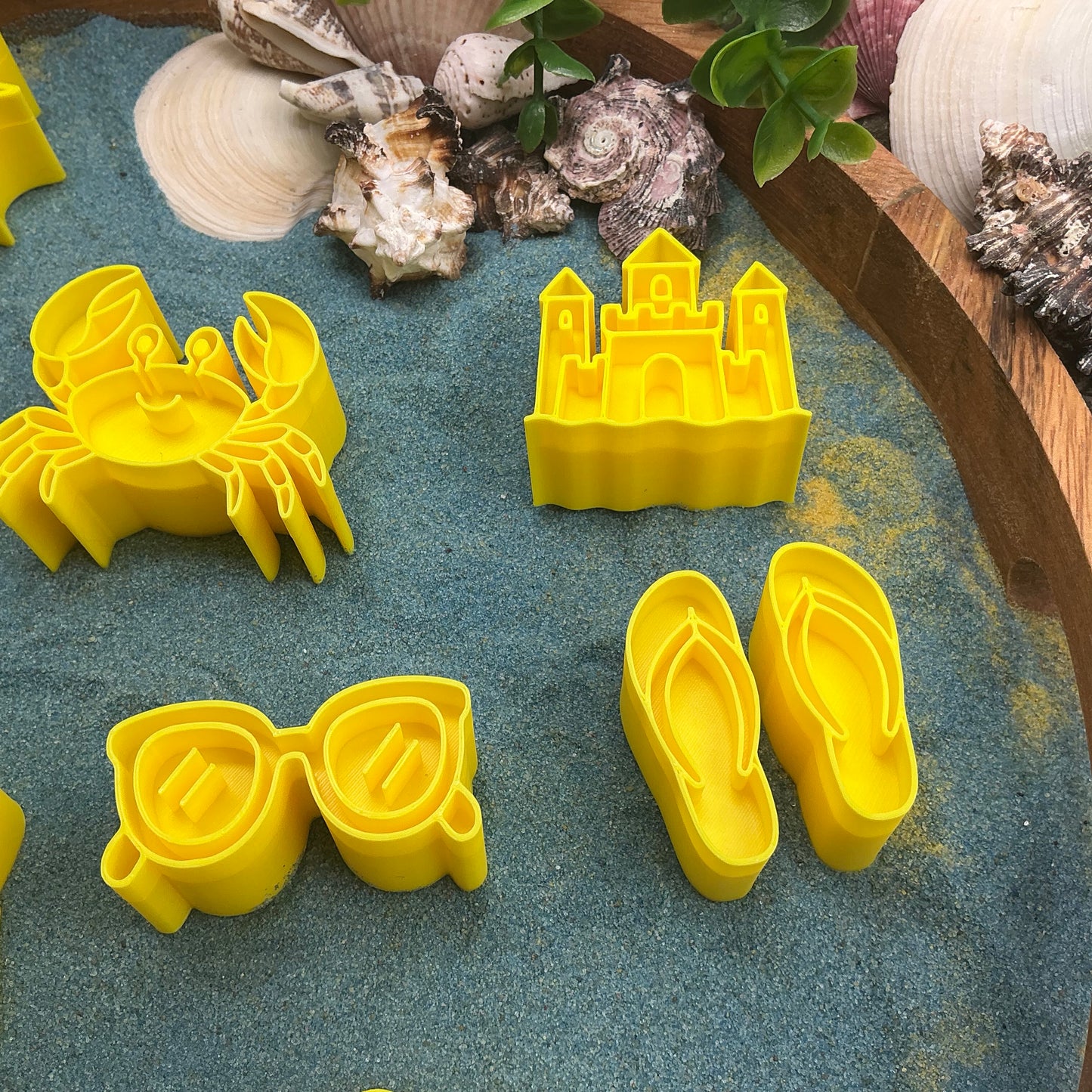 3D-printed summer stamps, 11-piece set for play dough, kinetic sand and clay - view 3 of 9