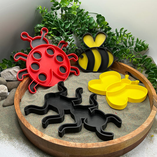 3D-printed large spring insect sensory filling tray, 4-piece set with bee, ant, ladybird and butterfly - view 1 of 13