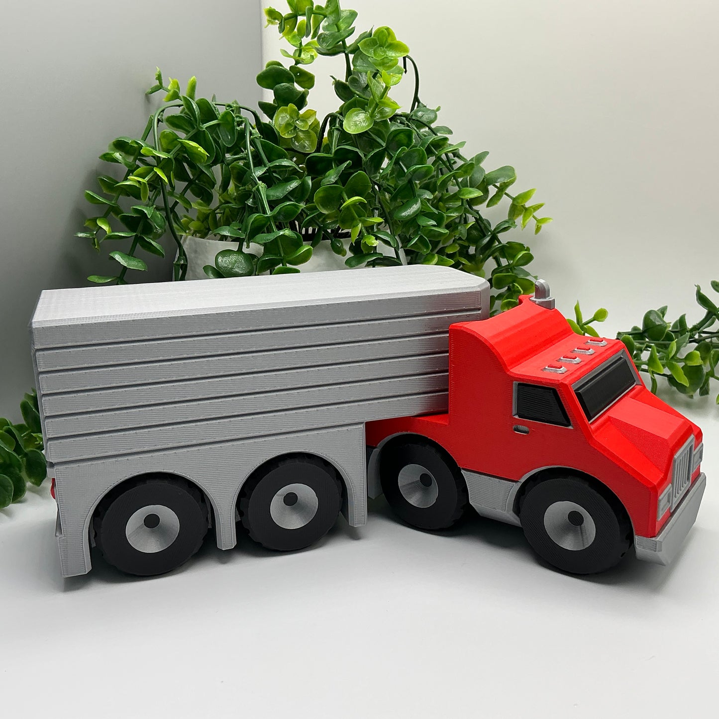Large American Semi Truck Vehicle 3D Printed Multi Coloured Vehicle Indoor & Out - Close Up