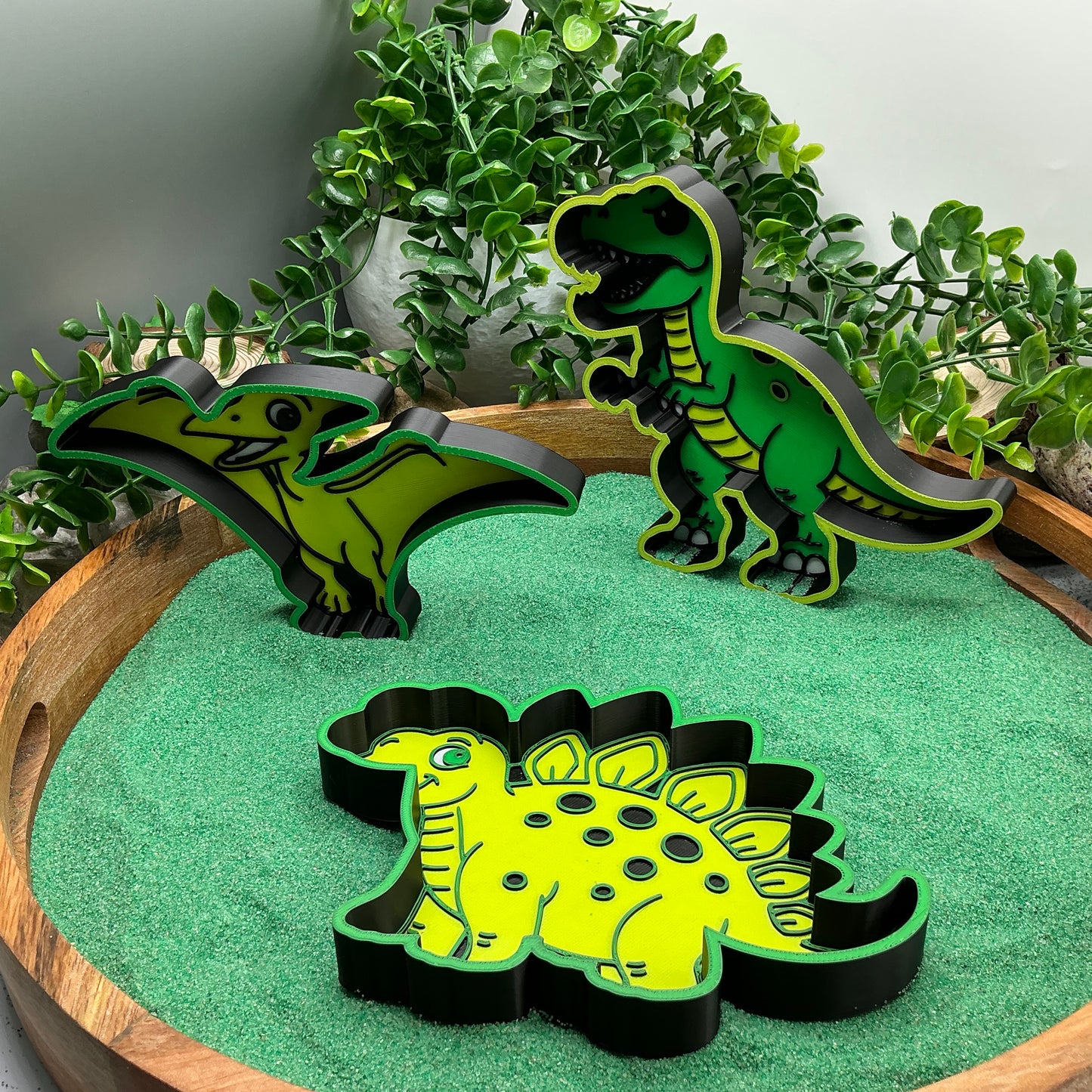 3D-printed dinosaur sensory play fill shape set - 6 piece with T-Rex, Triceratops, Stegosaurus, Spinosaurus, Pterodactyl, Brachiosaurus - view 15 of 16