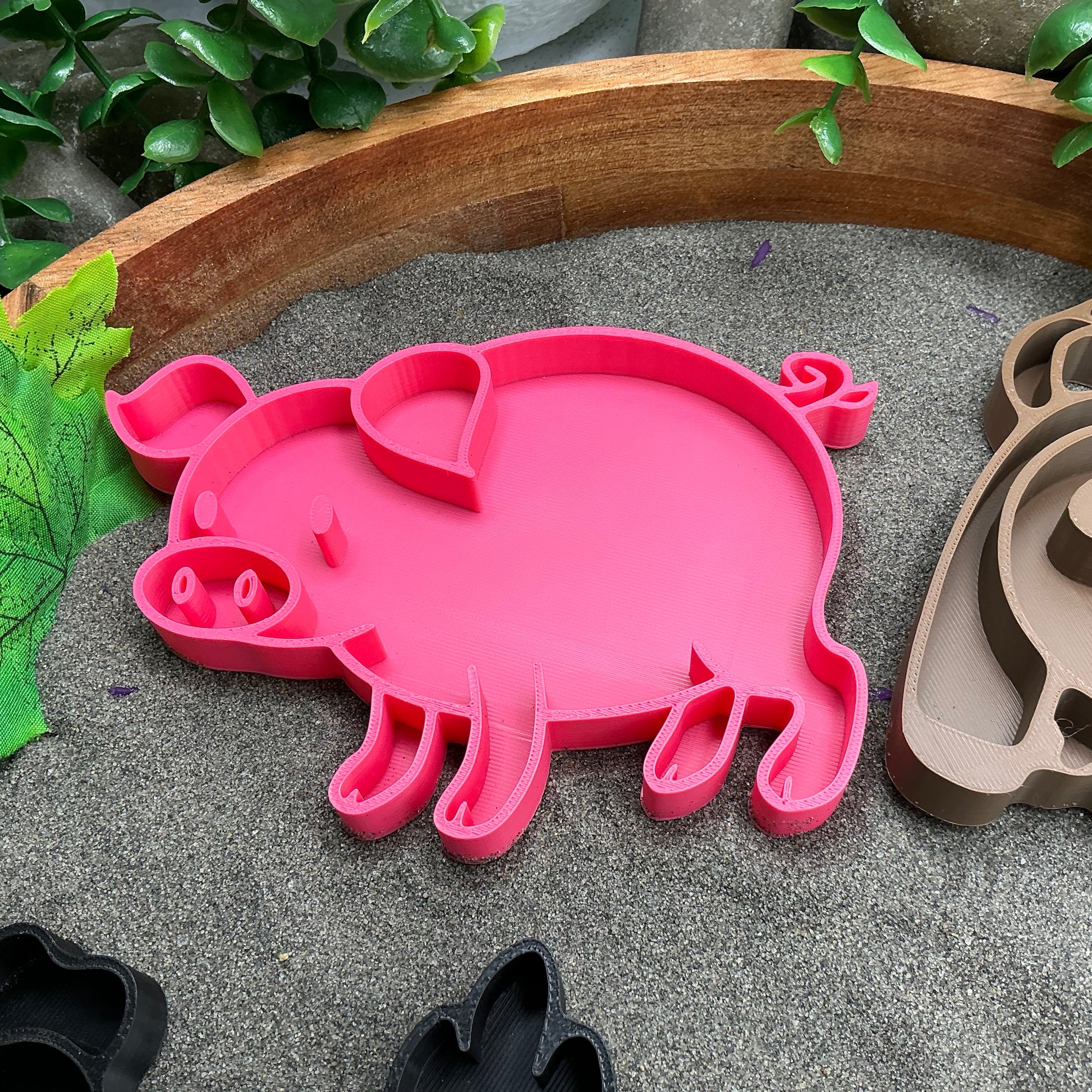 3D-printed farm animals sensory filling tray 4-piece set - cow, pig, sheep and chicken - view 2 of 12