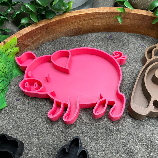 3D-printed farm animals sensory filling tray 4-piece set - cow, pig, sheep and chicken - view 2 of 12