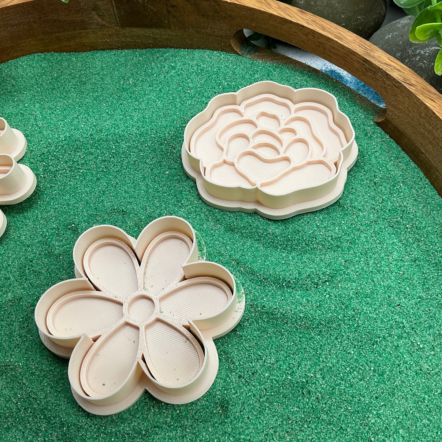 3D-printed flower garden play dough cookie cutter set - 5 piece spring and summer garden theme - view 3 of 10