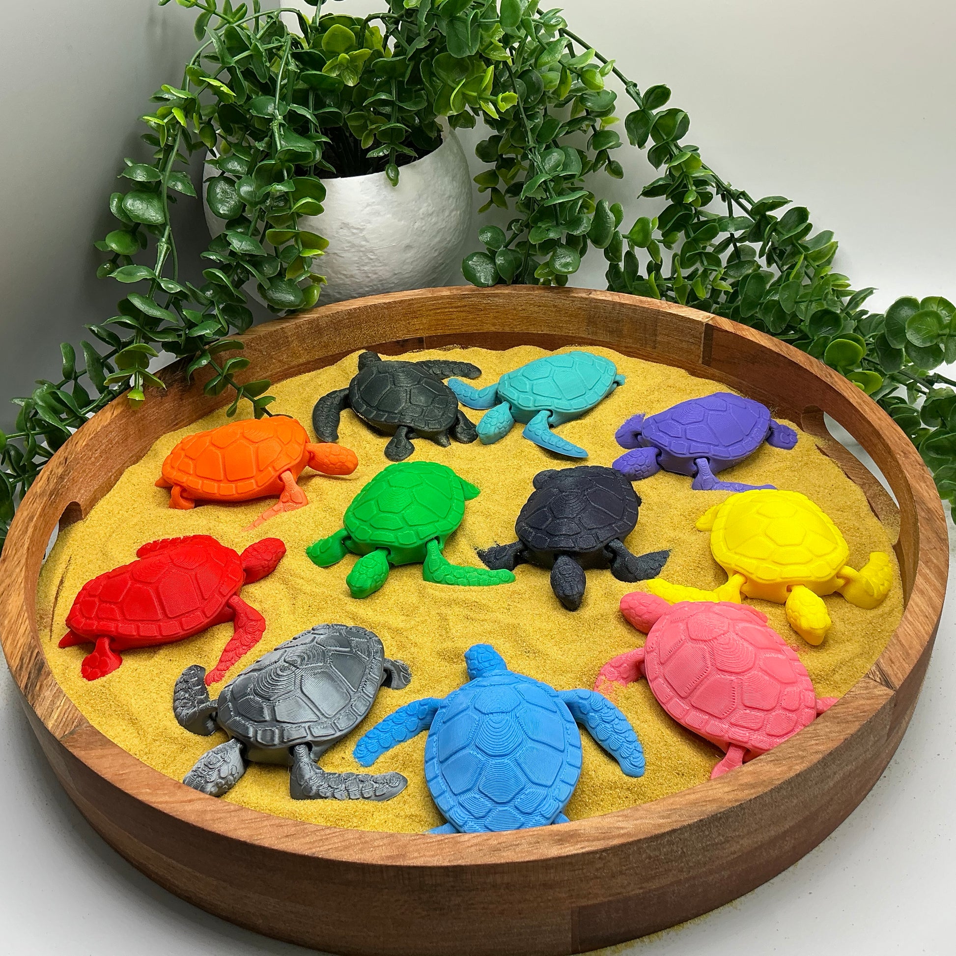 Articulated Sea Turtle Flexi Sensory Water,Sand & Bath Toy - 3D printed eco-friendly toy by Sarah's 3D Prints