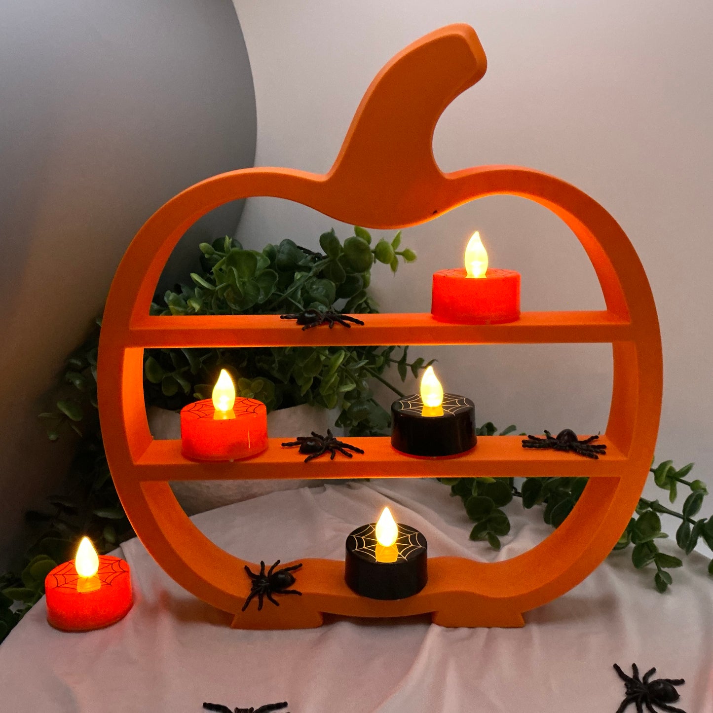 Halloween mini shelves set Cauldron, Pumpkin & Witches Hat