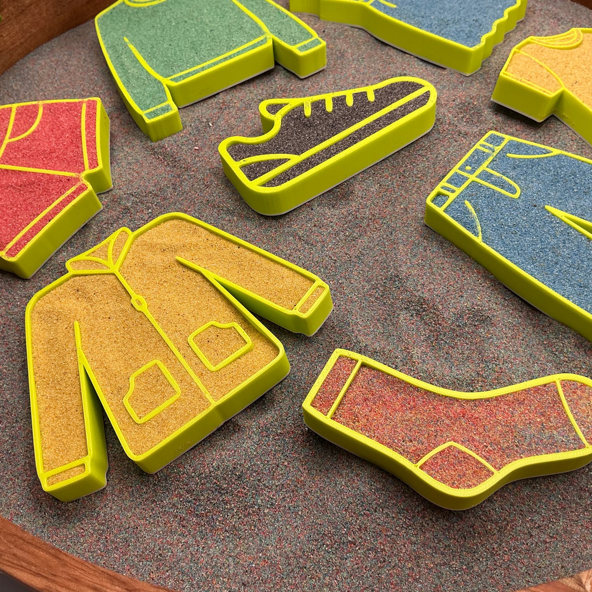 Clothes Sensory Filling Trays 8 Piece Set - alternative view