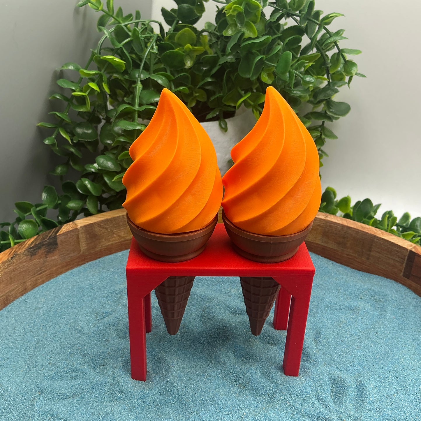 Ice Cream Scoops & Cones Twist Action Role Play Kitchen Food - different angle