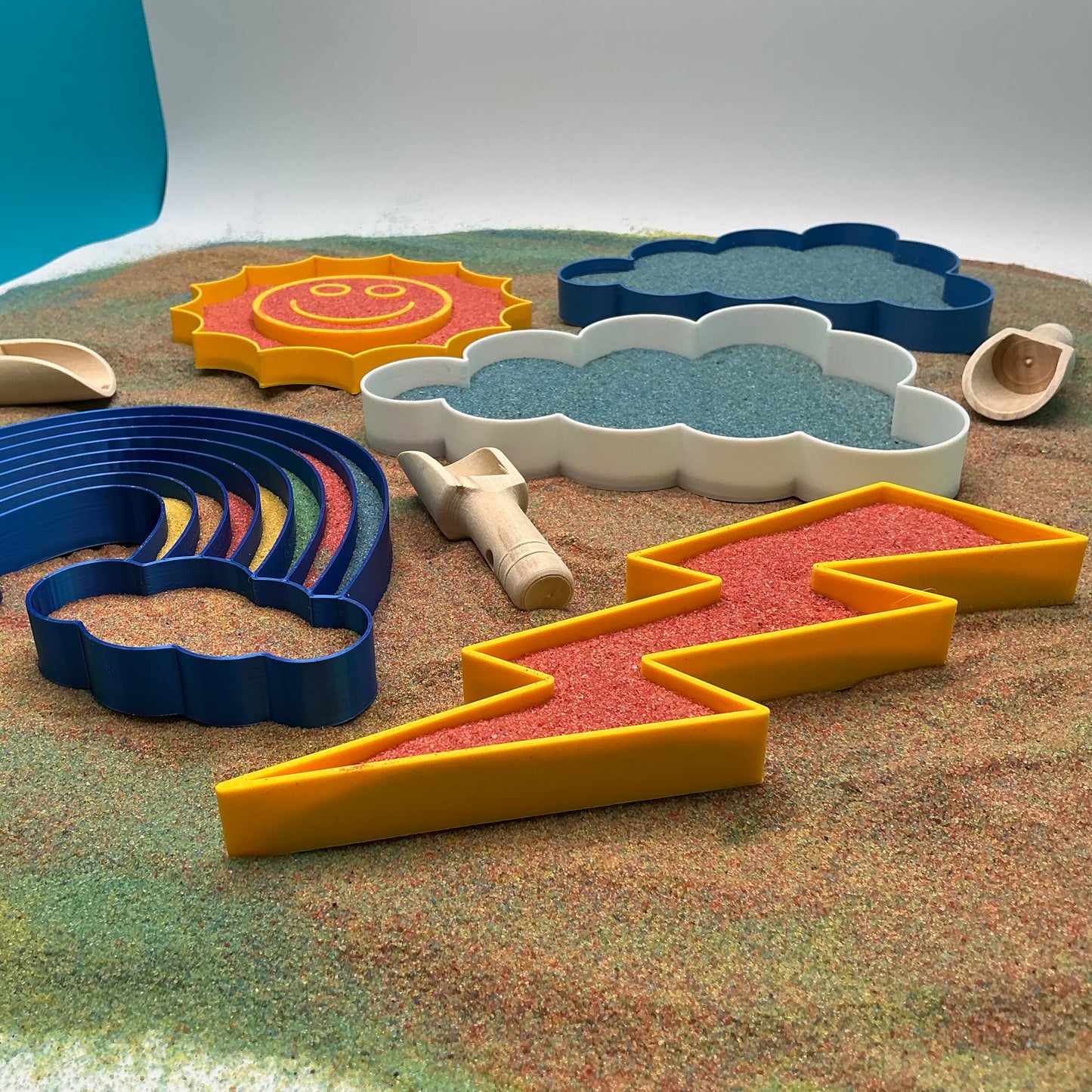 Weather Sensory Filling Trays | Choose Sun, Clouds, Rainbow or Lightning Eco-Fri - View 8