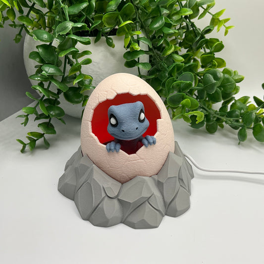 Dinosaur Hatching Egg Lamp Soft Glow Night Light Whimsical Home Bedroom D�cor - Alternative View
