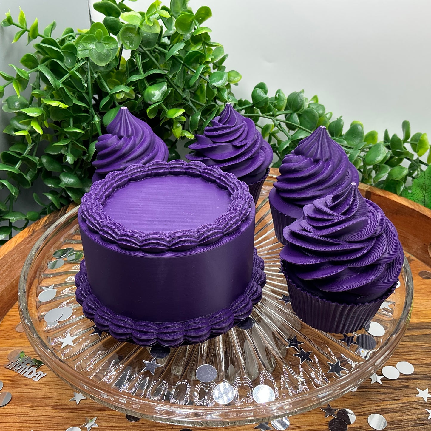 Birthday Cake 3D Printed Play Food Set Eco Friendly Toy Cake & Cupcakes Sensory  - View 6