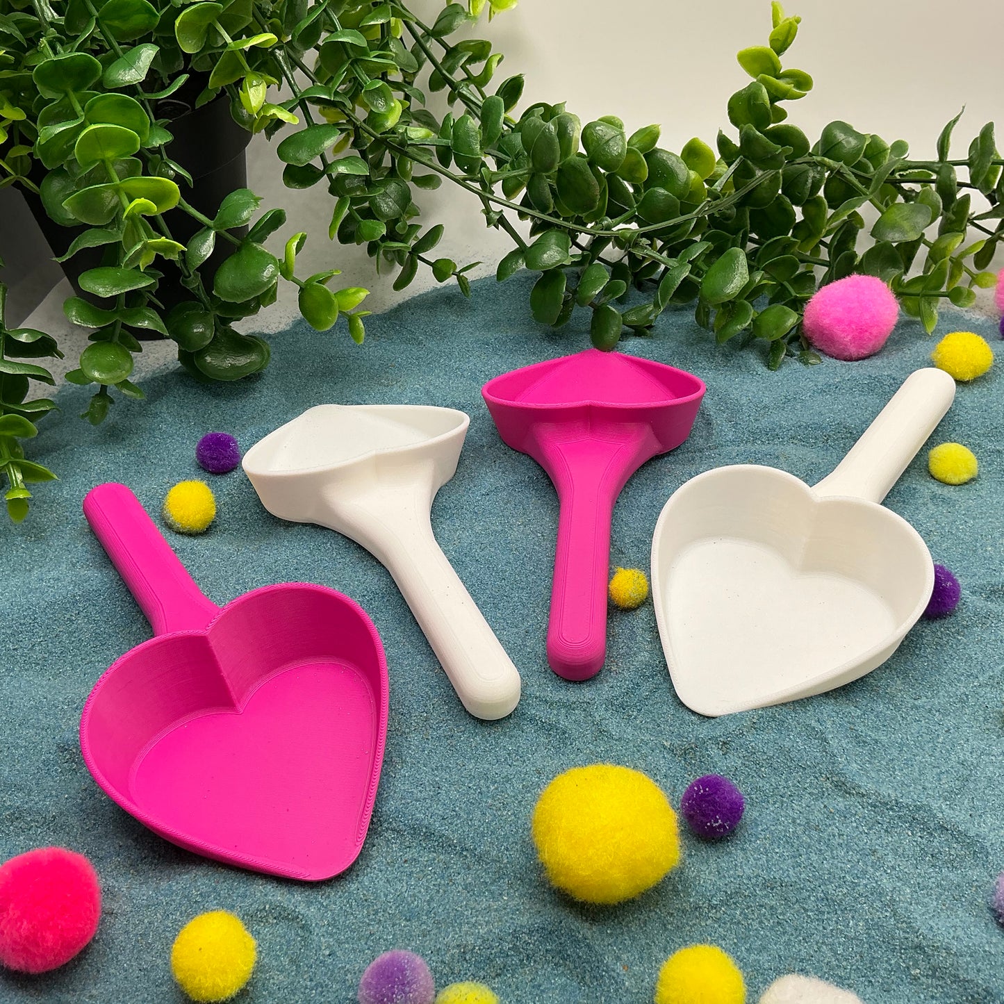 Cupcake Sensory Trays & Heart Scoops Eco Friendly Montessori Toy 3D Printed Food - View 10