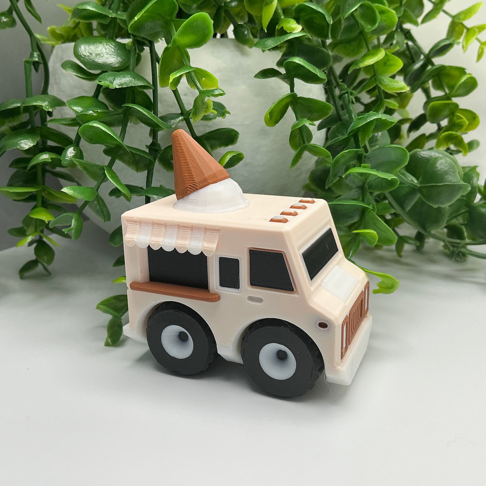 3D Printed Multi Coloured Ice Cream Van Vehicle Indoor & Outdoor Toy Eco-Friendl - Alternative View