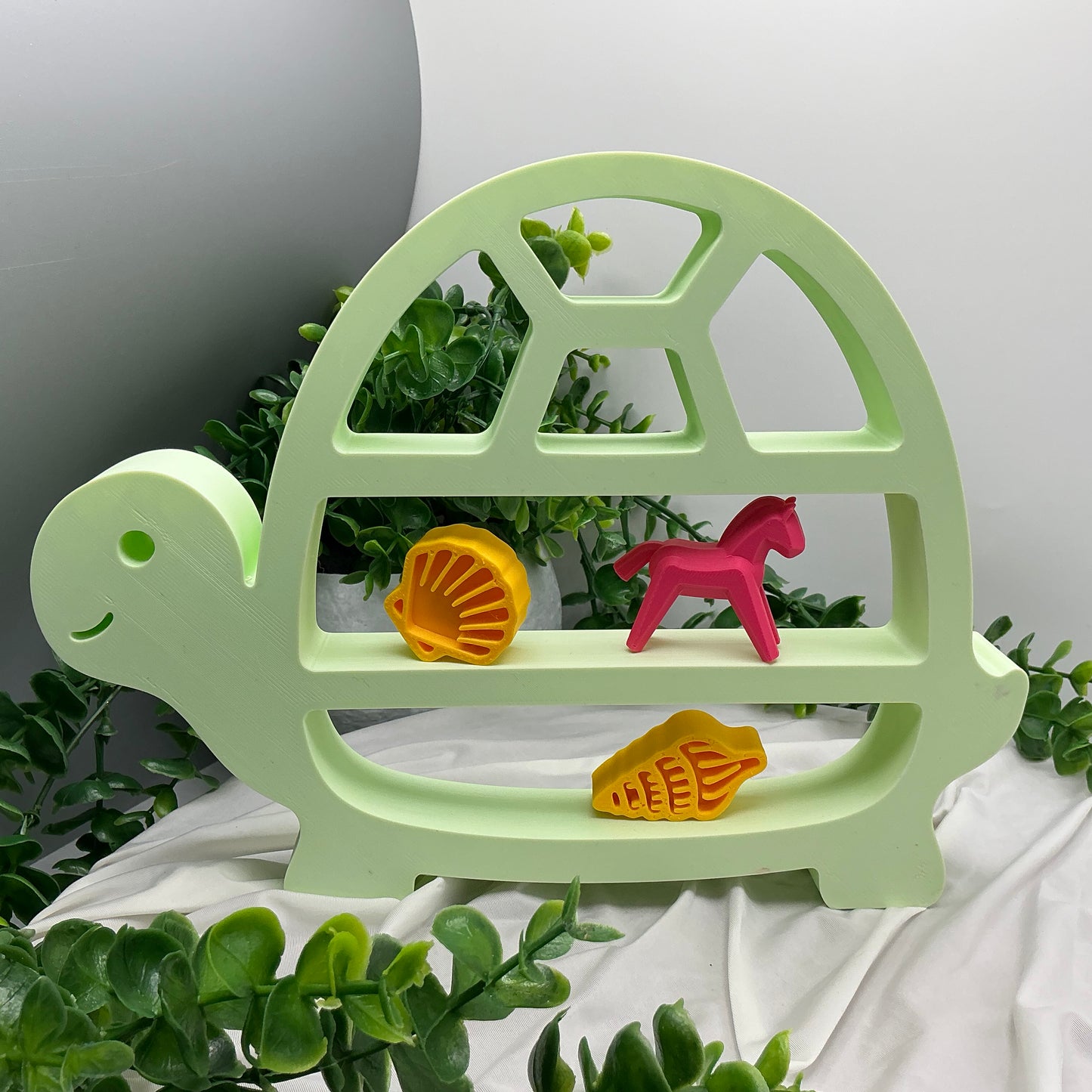 Set of two table top mini shelves star & turtle bedroom decoration