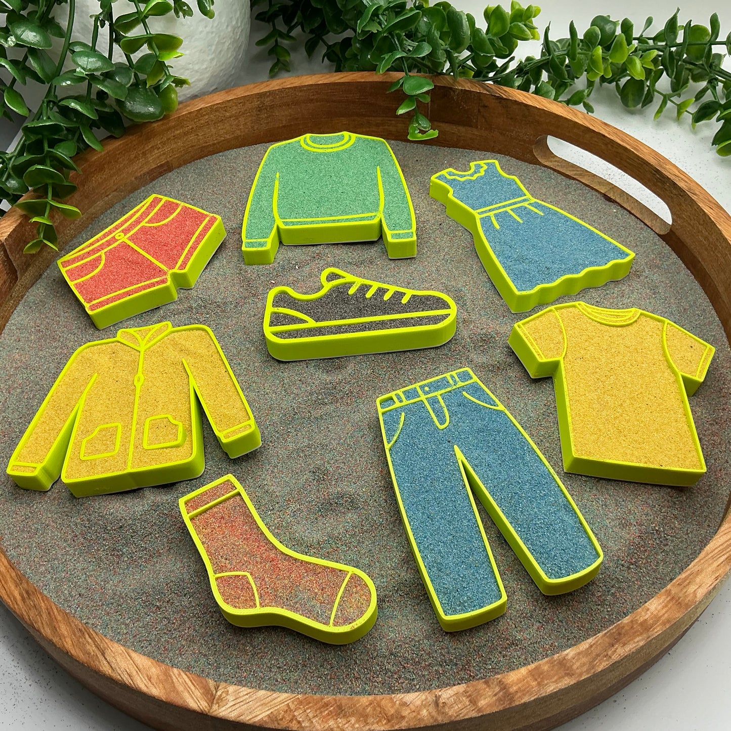 Clothes Sensory Filling Trays 8 Piece Set - 3D printed eco-friendly toy by Sarah's 3D Prints