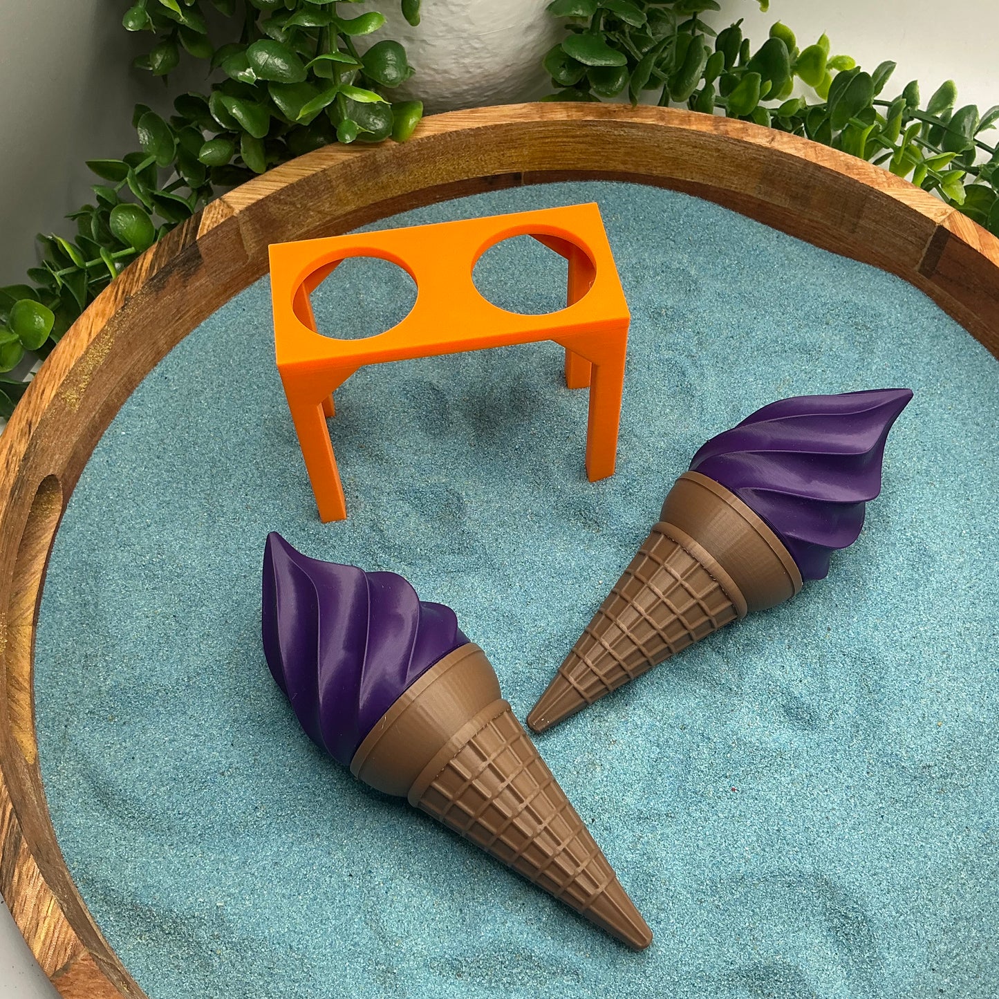 Ice Cream Scoops & Cones Twist Action Role Play Kitchen Food - colour option