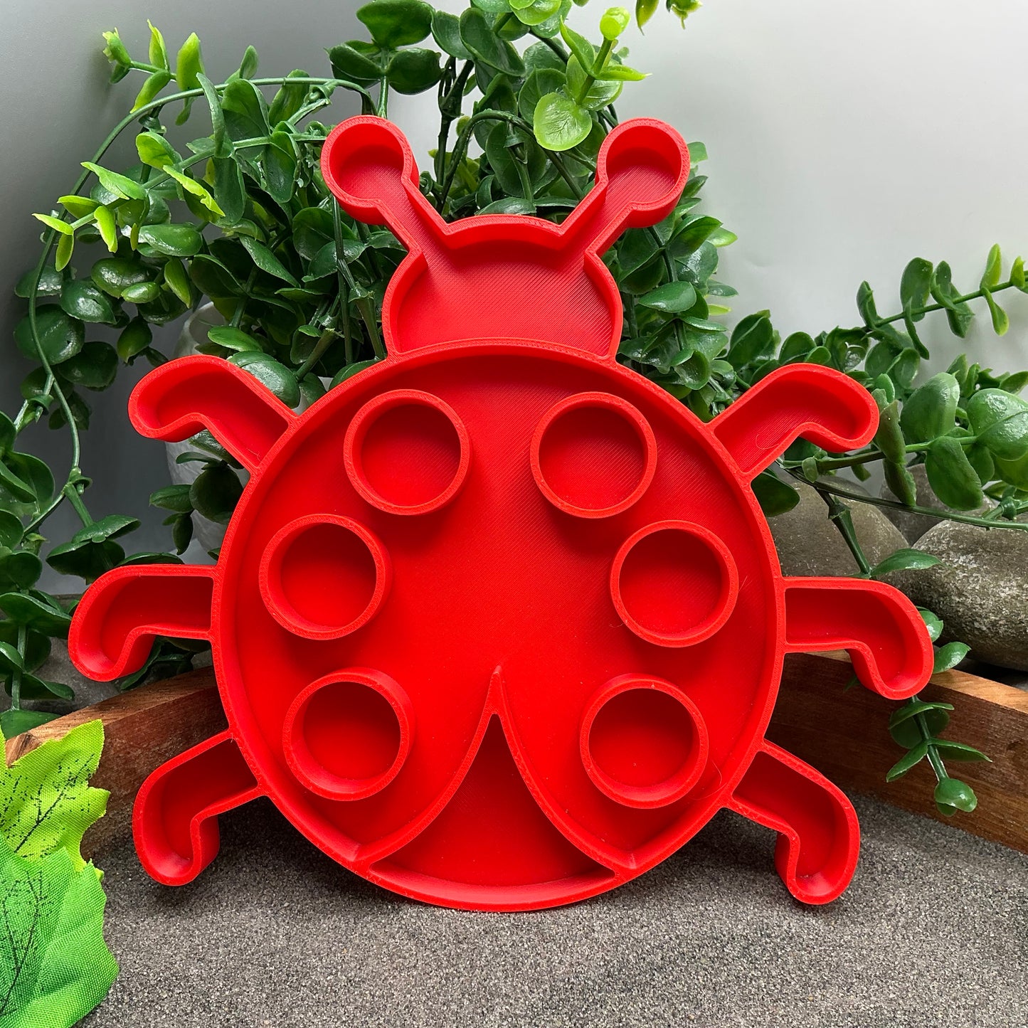 Large Ladybug Sensory Filling Tray - Eco-Friendly 3D Printed for Sand, Rice & Oats