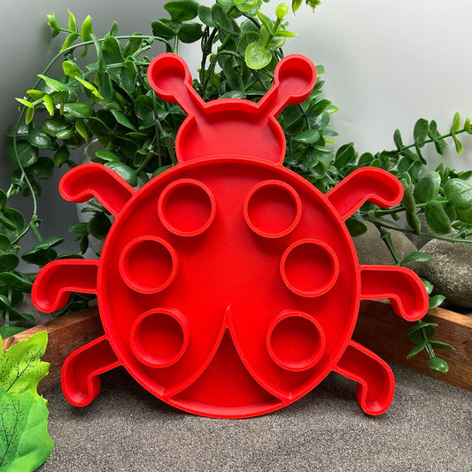 Large Ladybug Sensory Filling Tray - Eco-Friendly 3D Printed for Sand, Rice & Oats