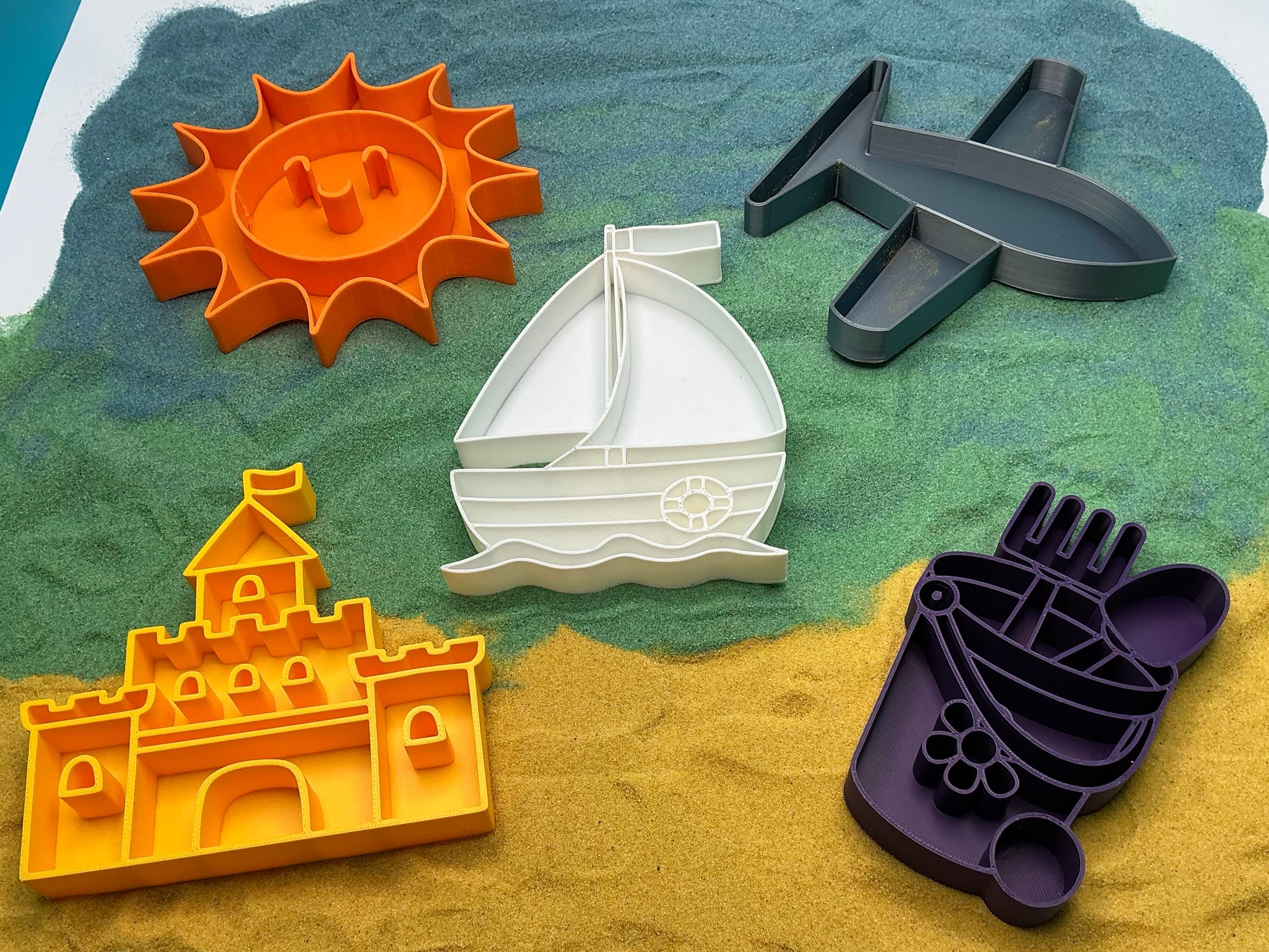 Summer Holiday Sensory Filling Trays Airplane, Boat, Sandcastle or Bucket Eco-Fr - View 22