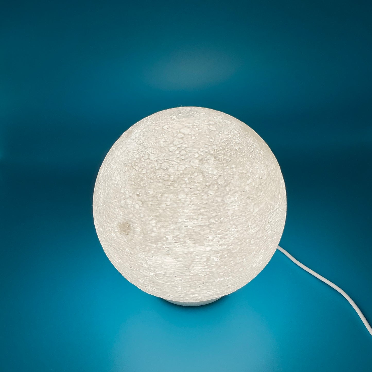 6" High-Res 3D Printed Moon Lamp | Realistic NASA Lunar Surface Night Light | Ce - View 5