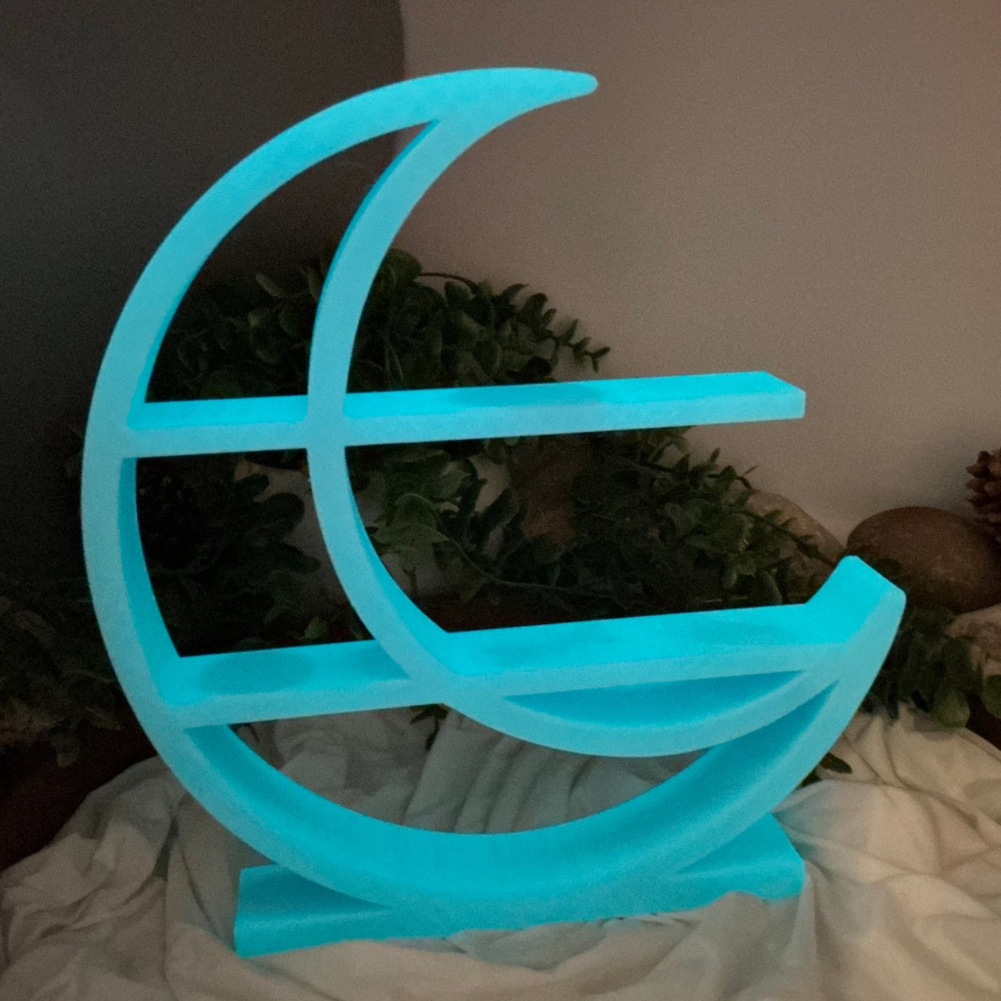 Set of two table top mini shelves Moon & Star glow in the dark