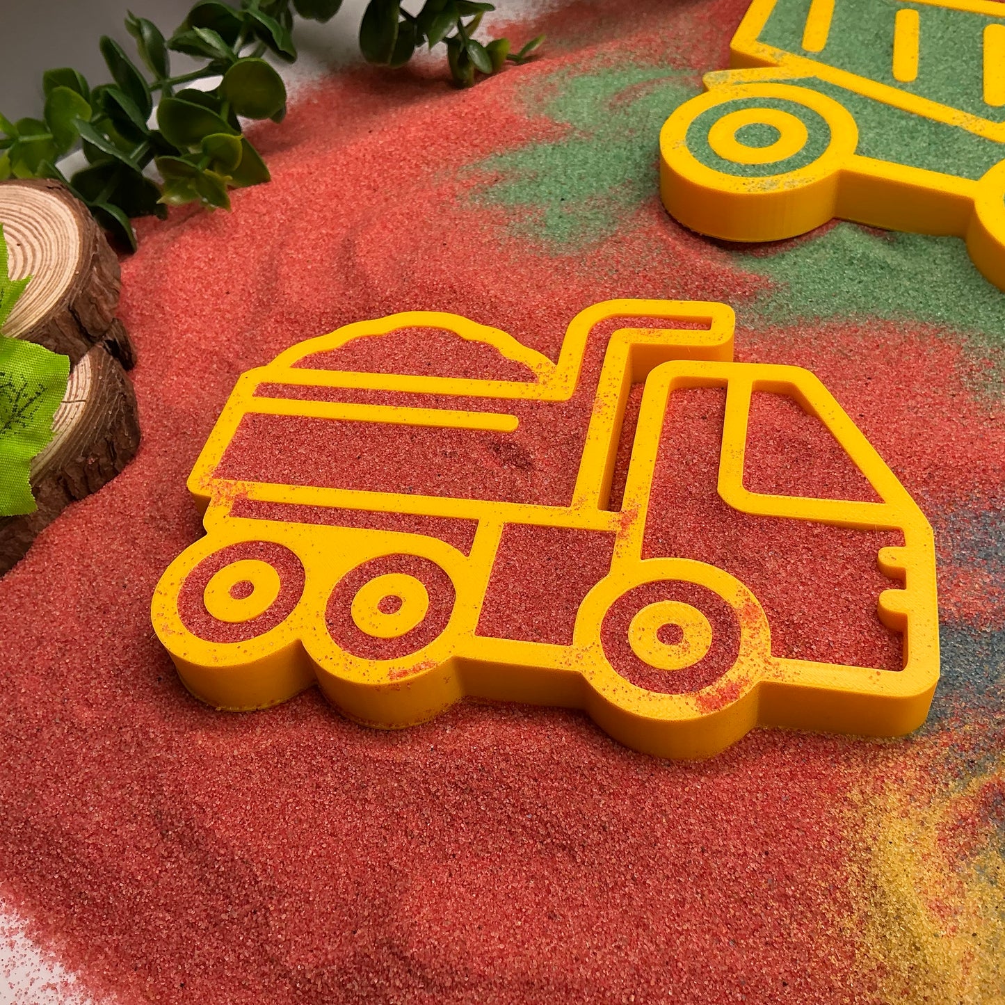 Yellow Construction Vehicles Sensory Trays (Set of 4) Montessori Sensory Bin Too - View 6