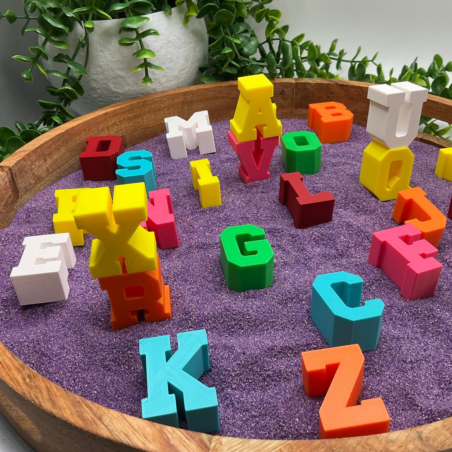 Small chunky stacking alphabet letters A to Z