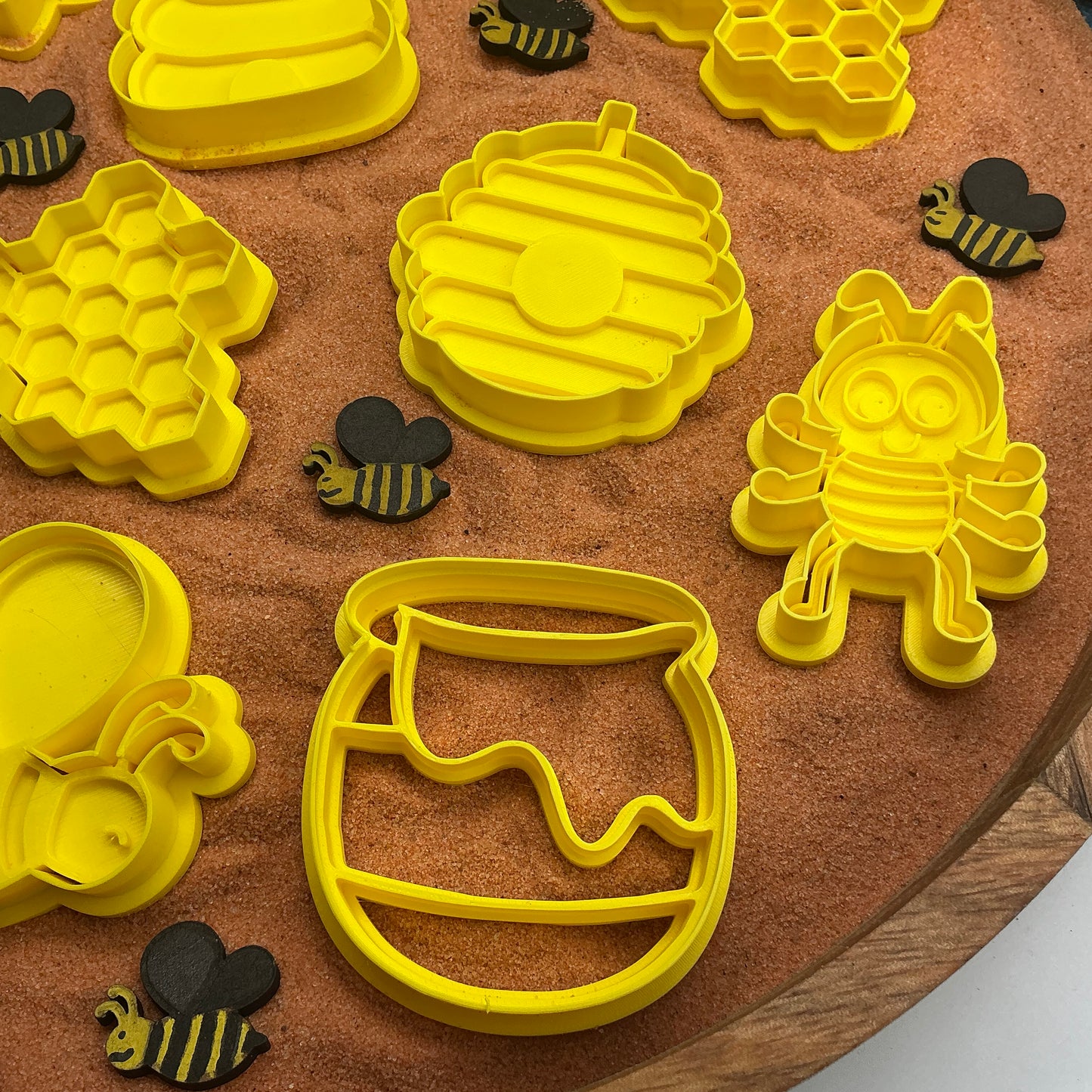 3D-printed spring garden insects play dough cookie cutter mega set - 11 piece with bee, hives, honeycomb, butterfly, wasp, ant, snail and grasshopper - view 4 of 10