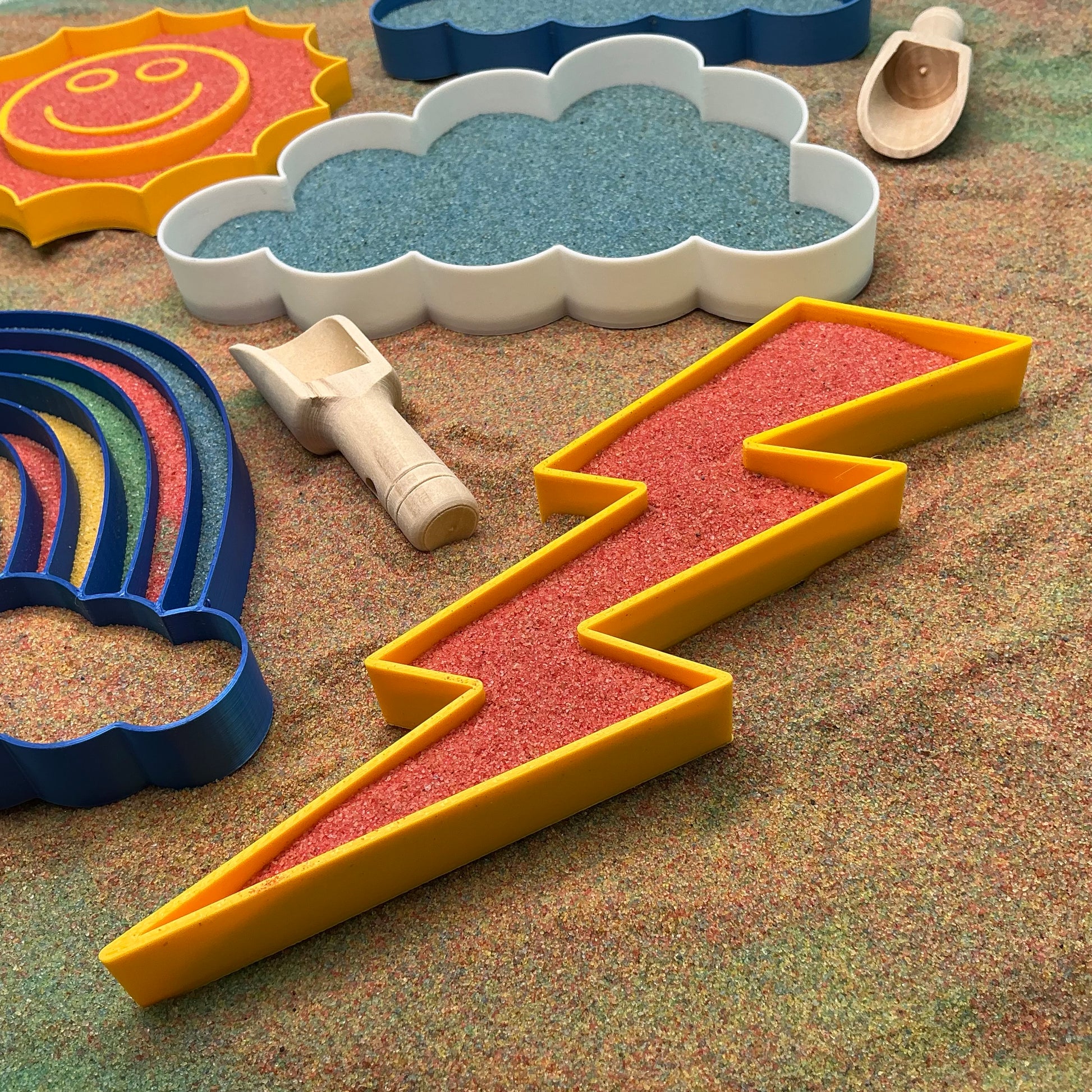 Weather Sensory Filling Trays | Choose Sun, Clouds, Rainbow or Lightning Eco-Fri - View 7