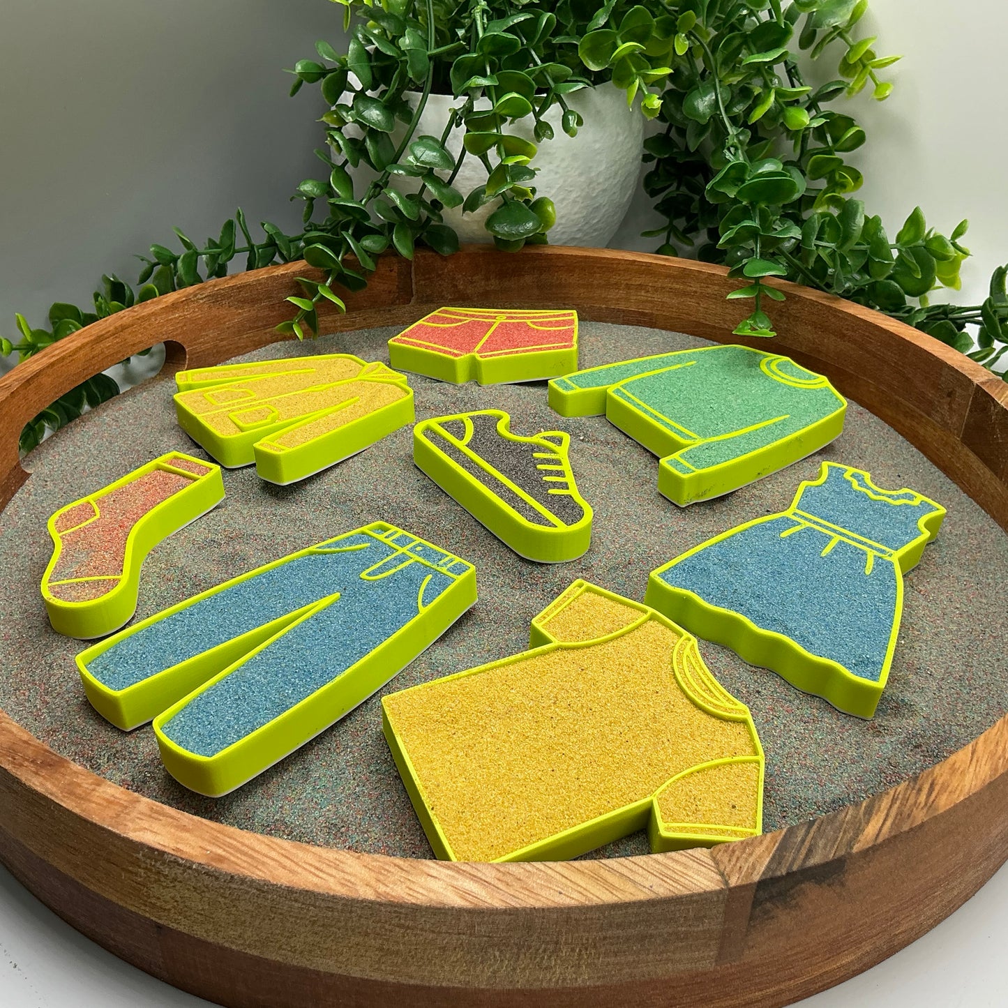 Clothes Sensory Filling Trays 8 Piece Set - alternative view