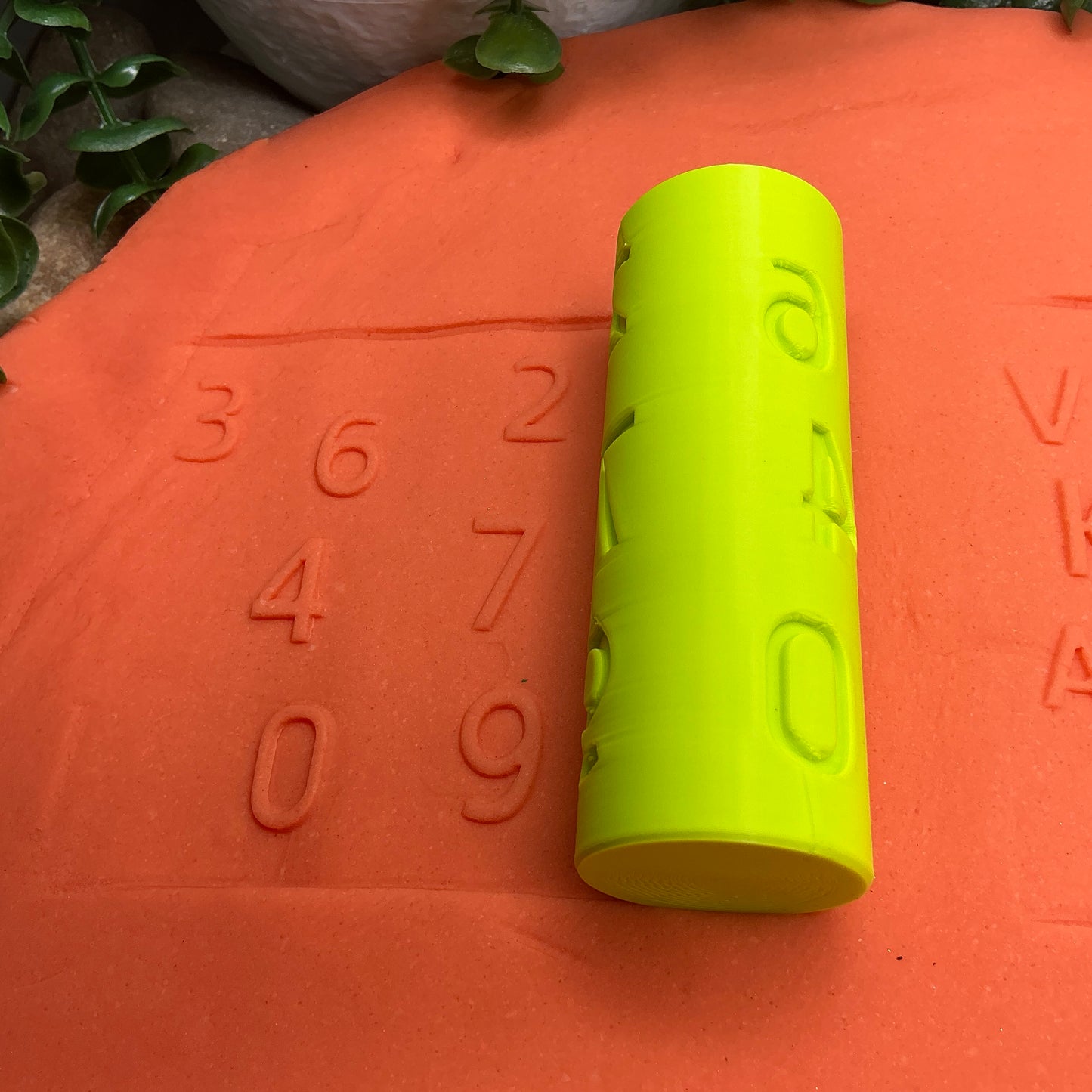 Letter & Numbers Rolling Pin for play dough