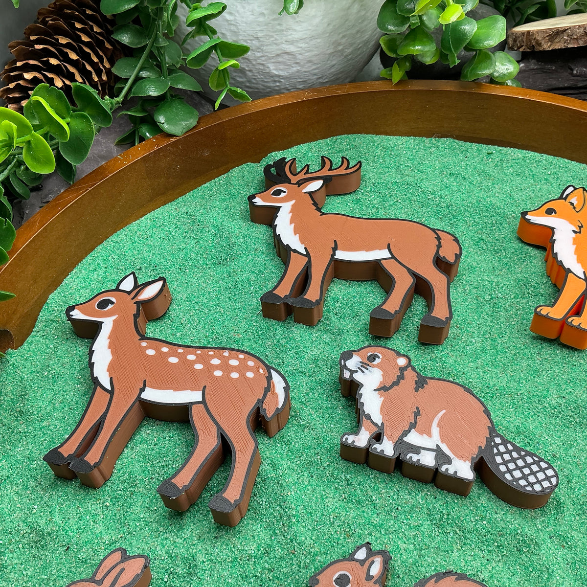Forest Animals 8 Piece Figure Set - Woodland Small World Play Figures