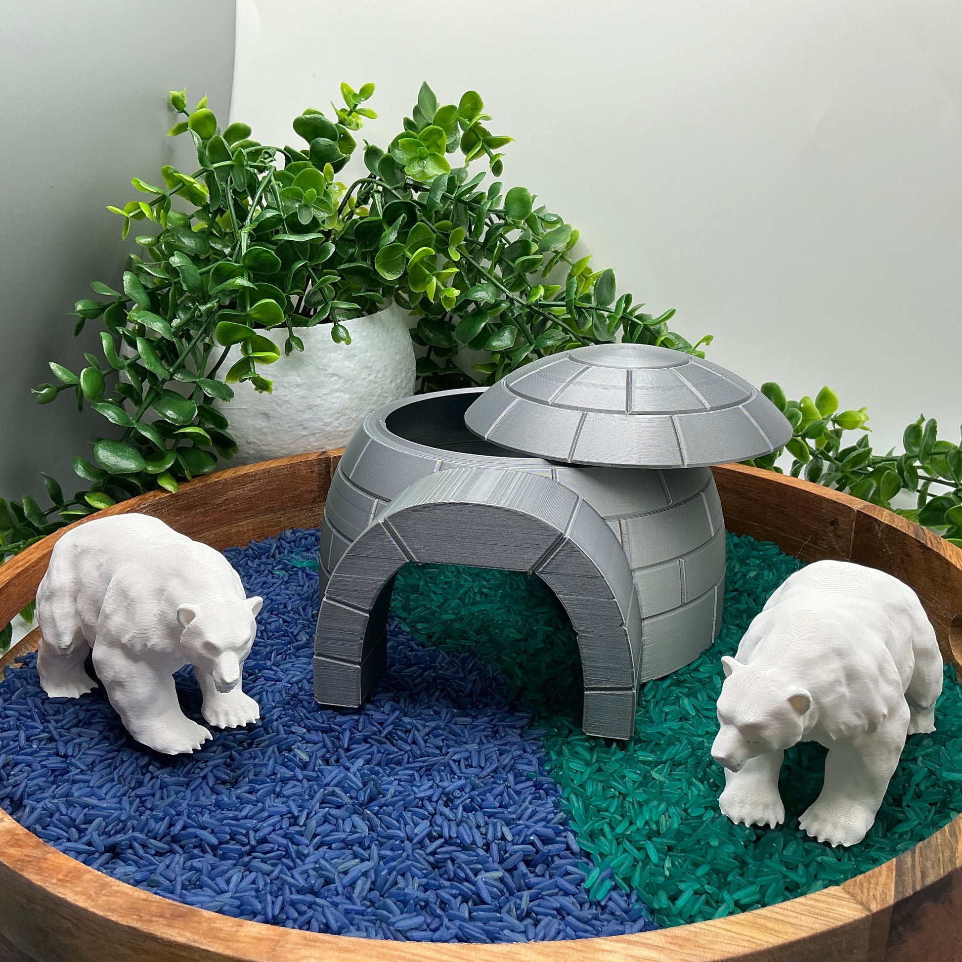 Arctic Polar Bear and Large Igloo - lifestyle shot