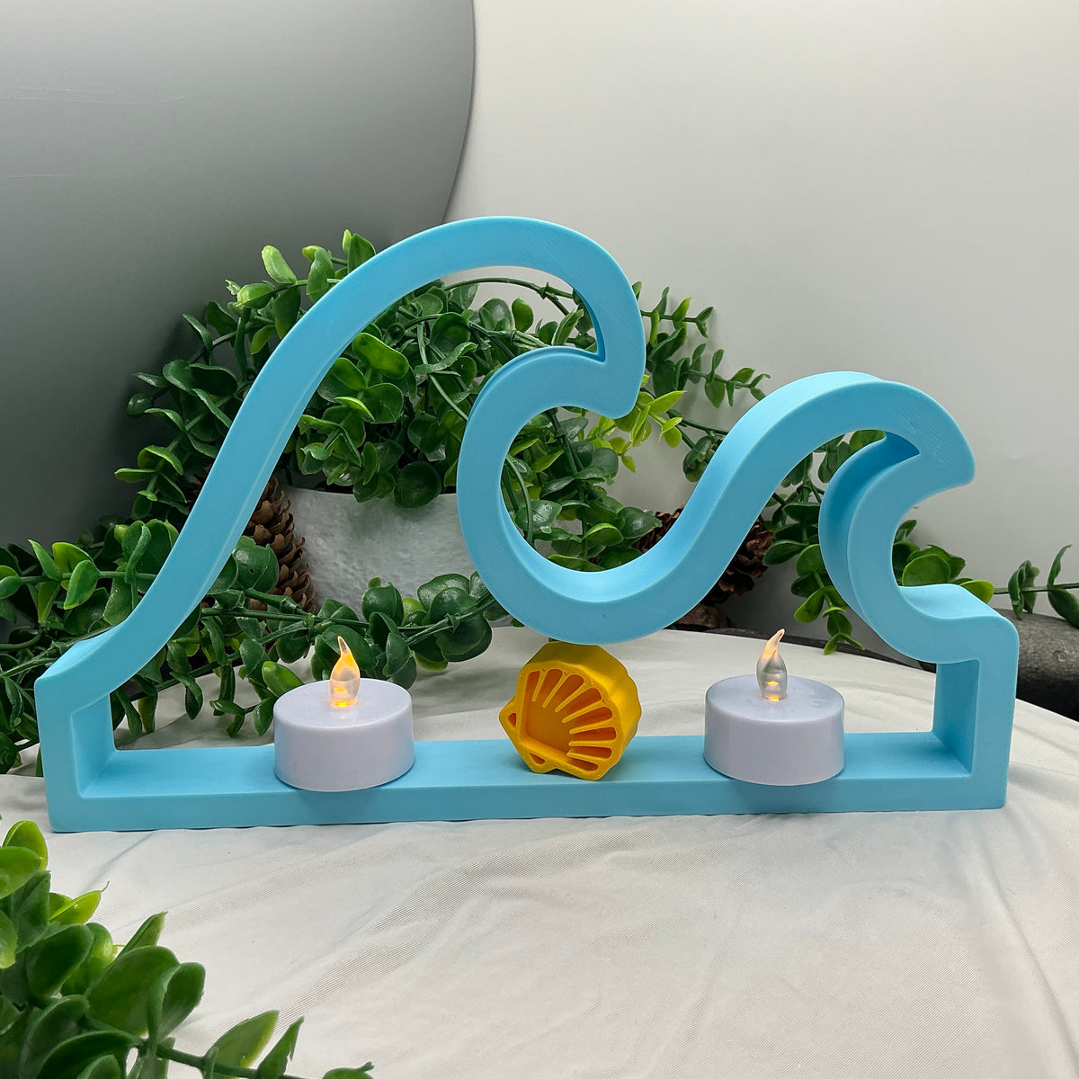 Dolphin & wave table top mini shelves display shelf, two piece set